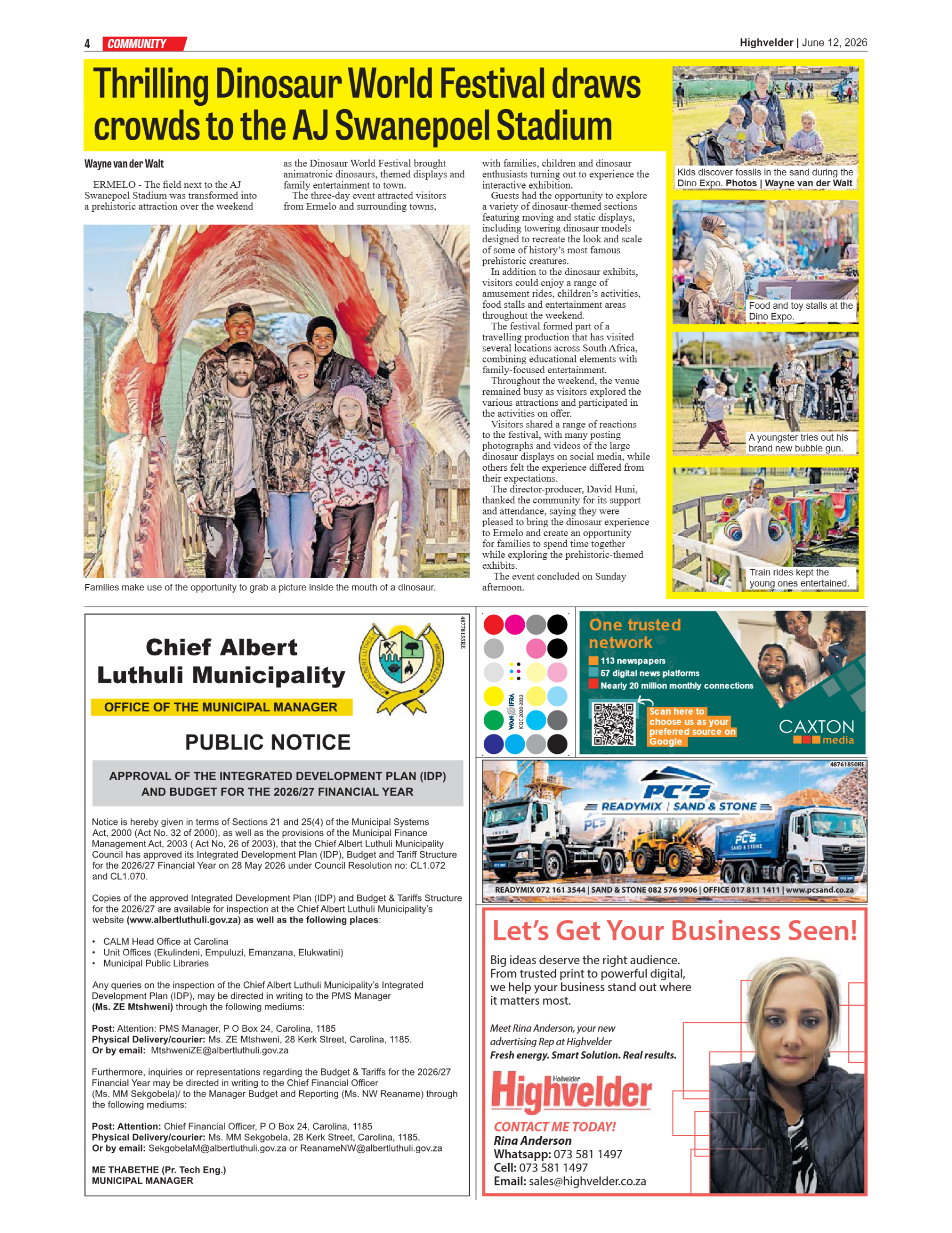 Highvelder Newspaper 12 June 2026 page 4