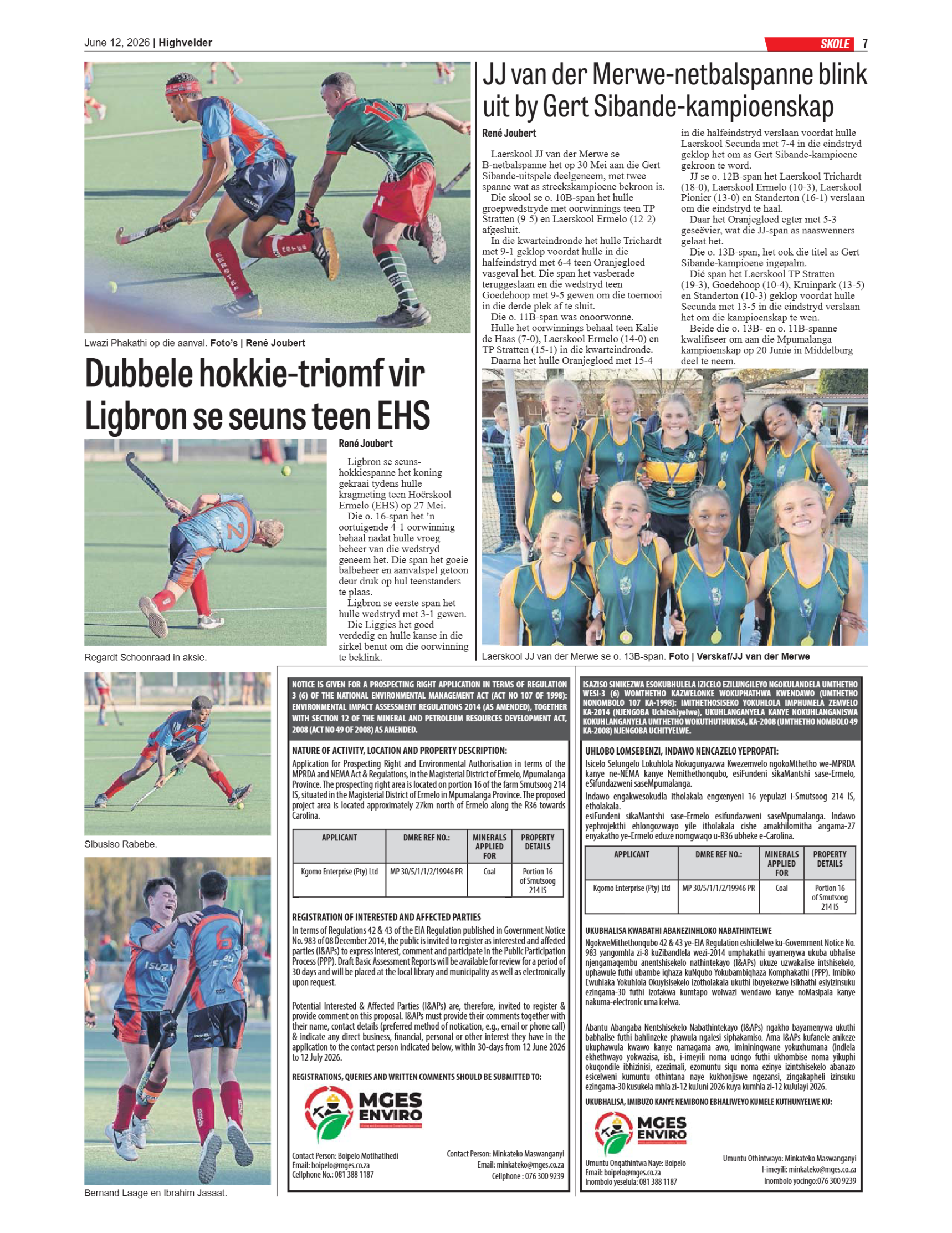 Highvelder Newspaper 12 June 2026 page 7