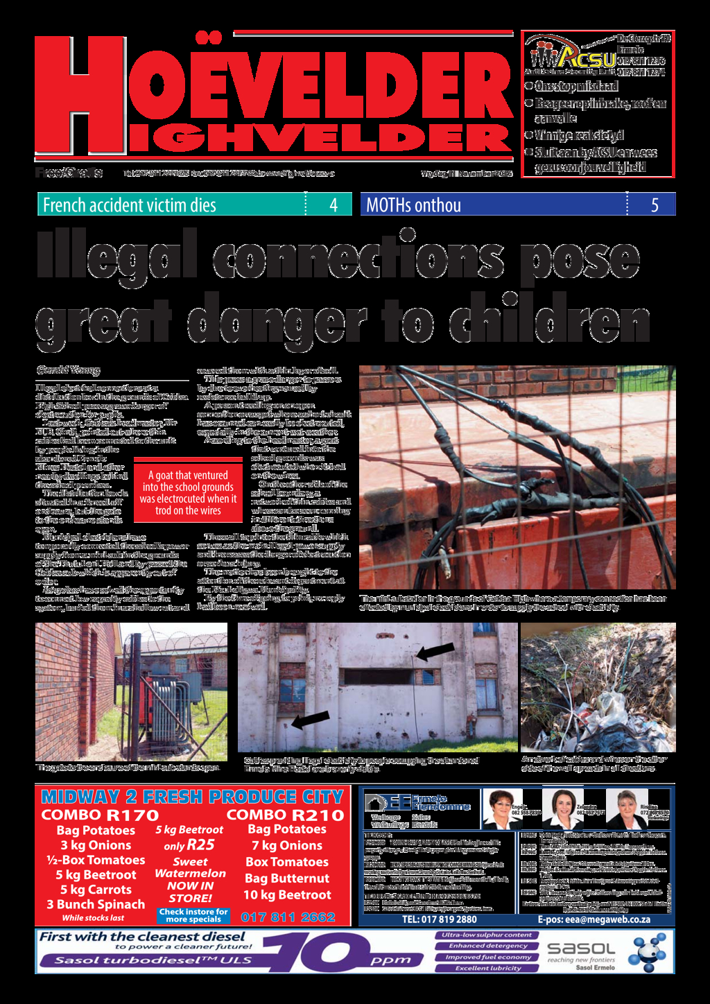 Highvelder 11 November 2016 page 1