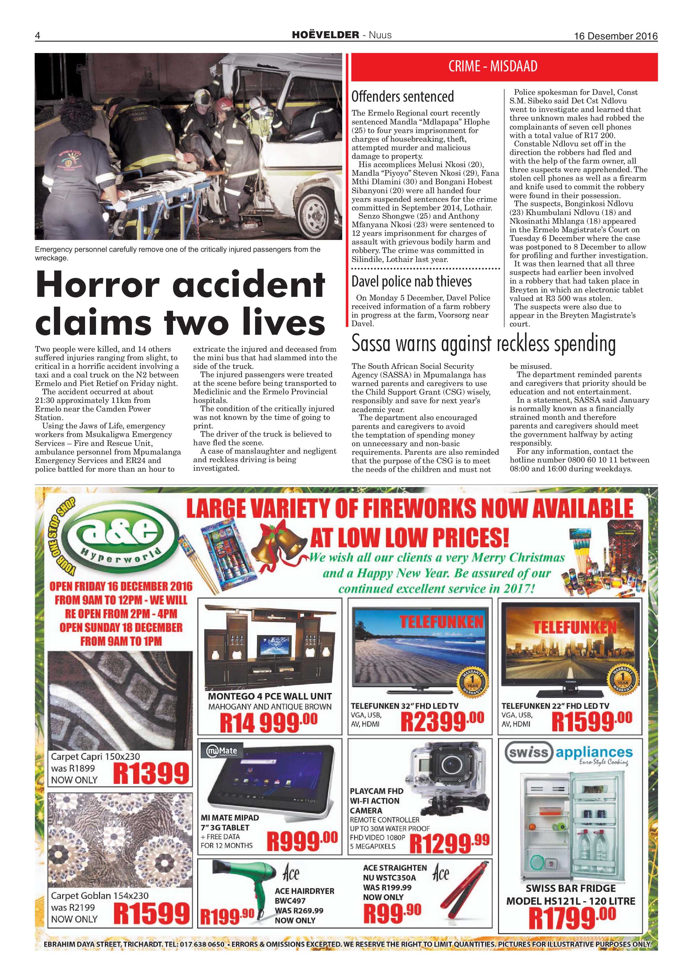 Highvelder 16 December 2016 page 4