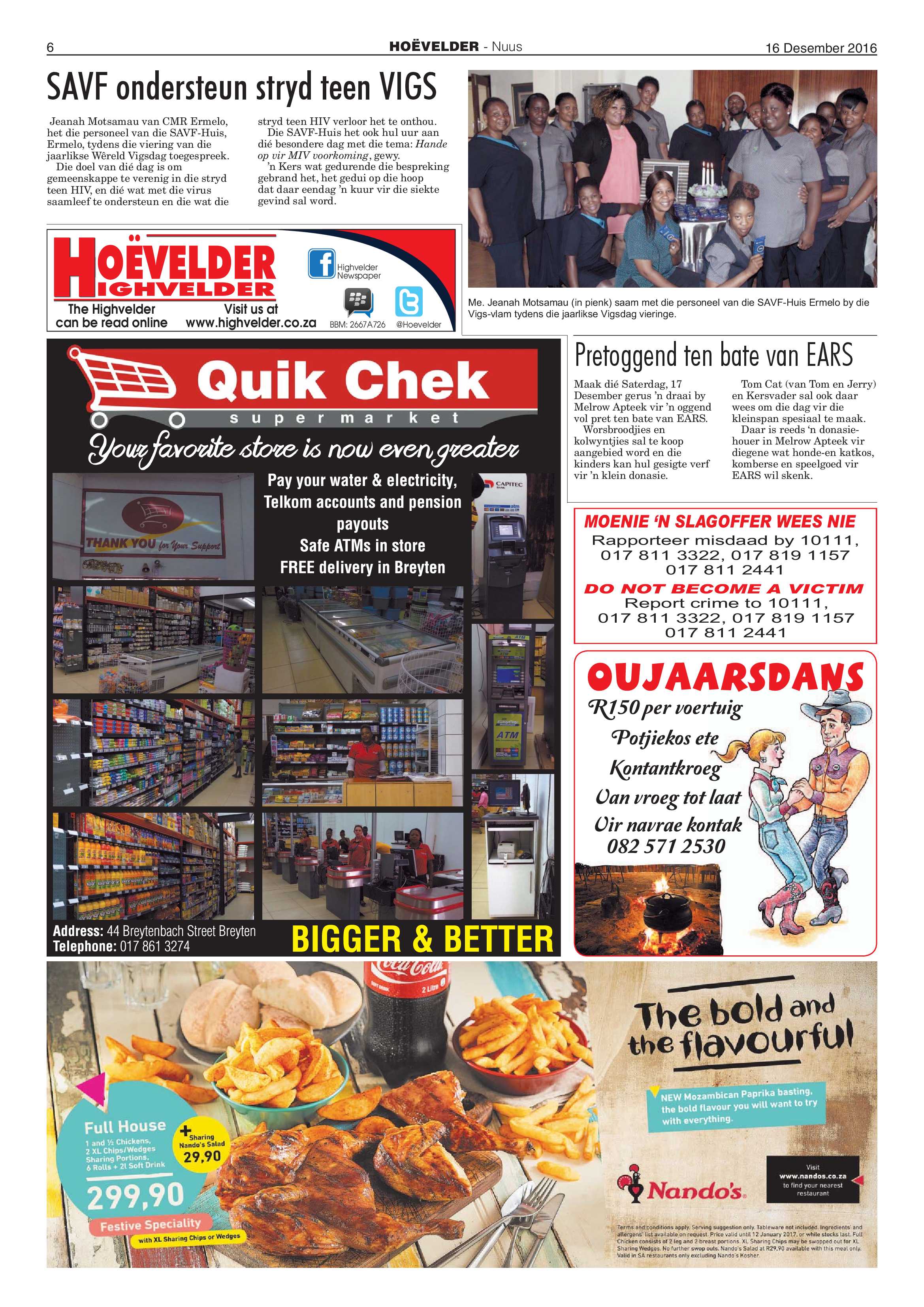 Highvelder 16 December 2016 page 6