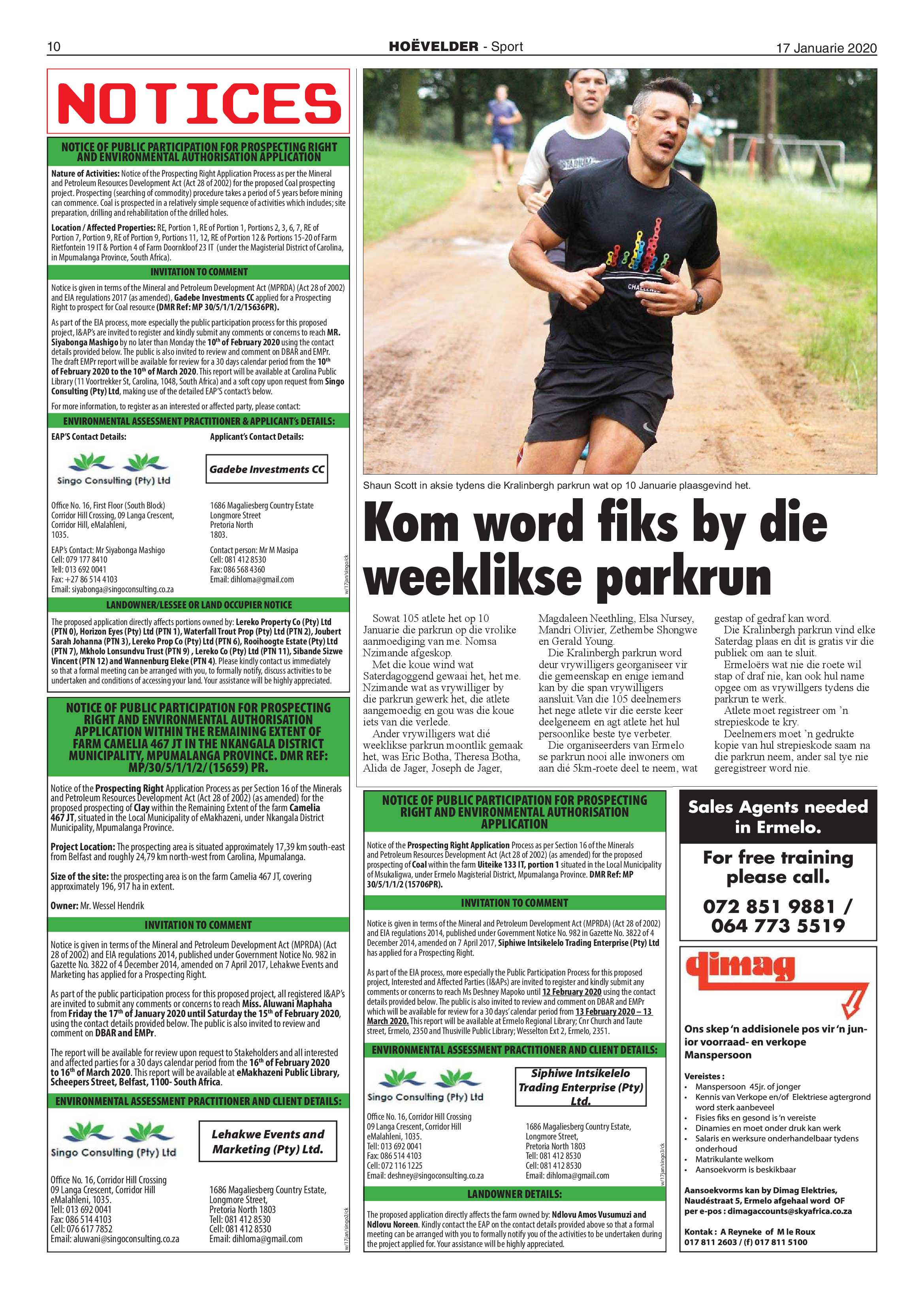 Highvelder 17 Januarie 2020 page 10