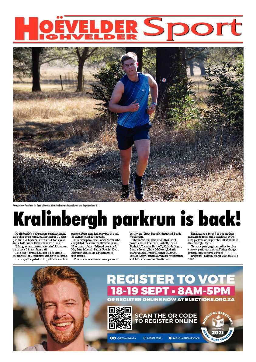 Highvelder Newspaper 17 September 2021 page 12