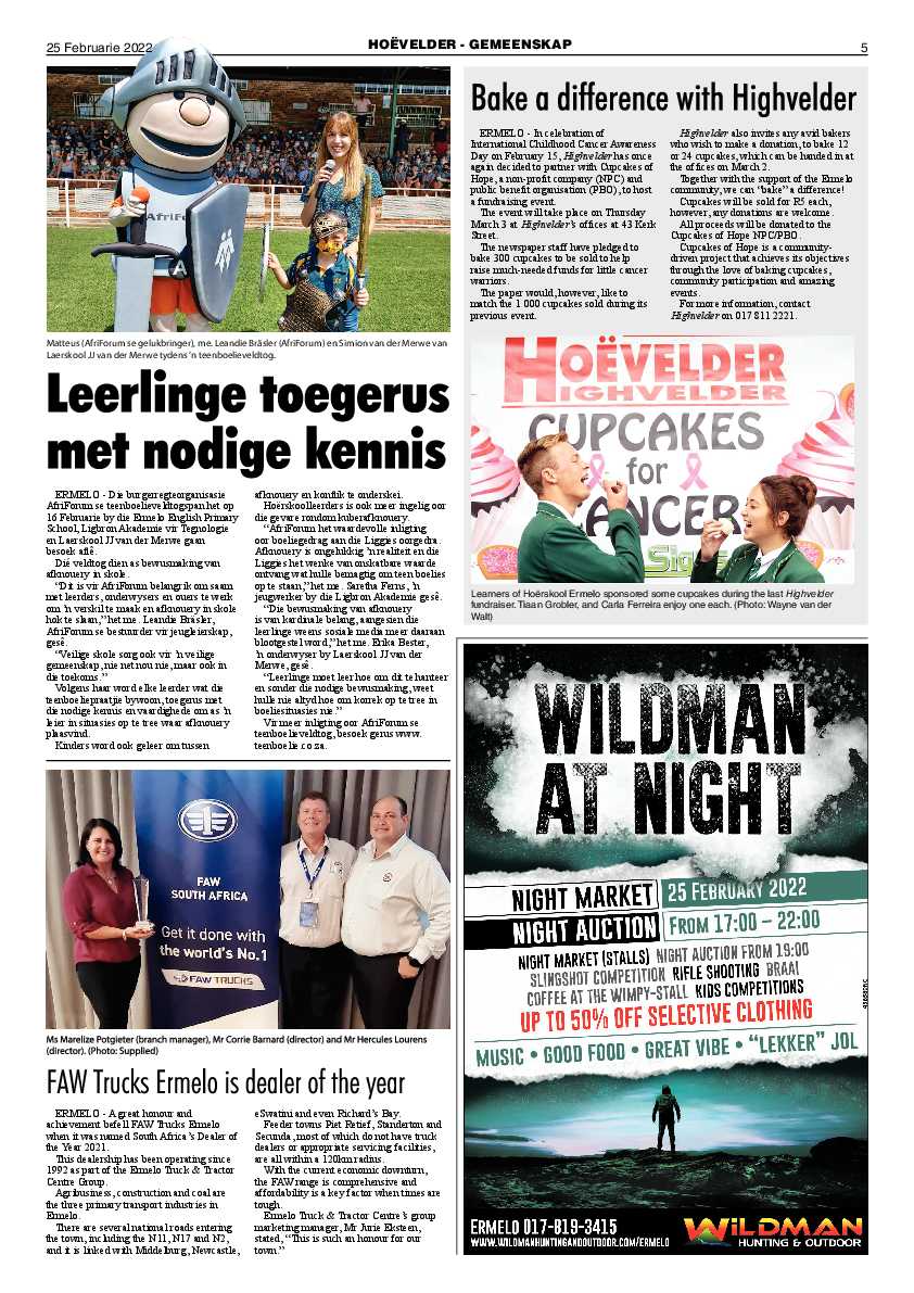 Highvelder Newspaper 25 February 2022 page 5