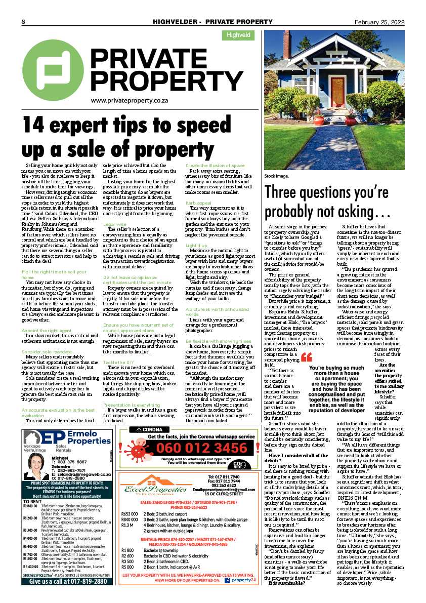 Highvelder Newspaper 25 February 2022 page 8