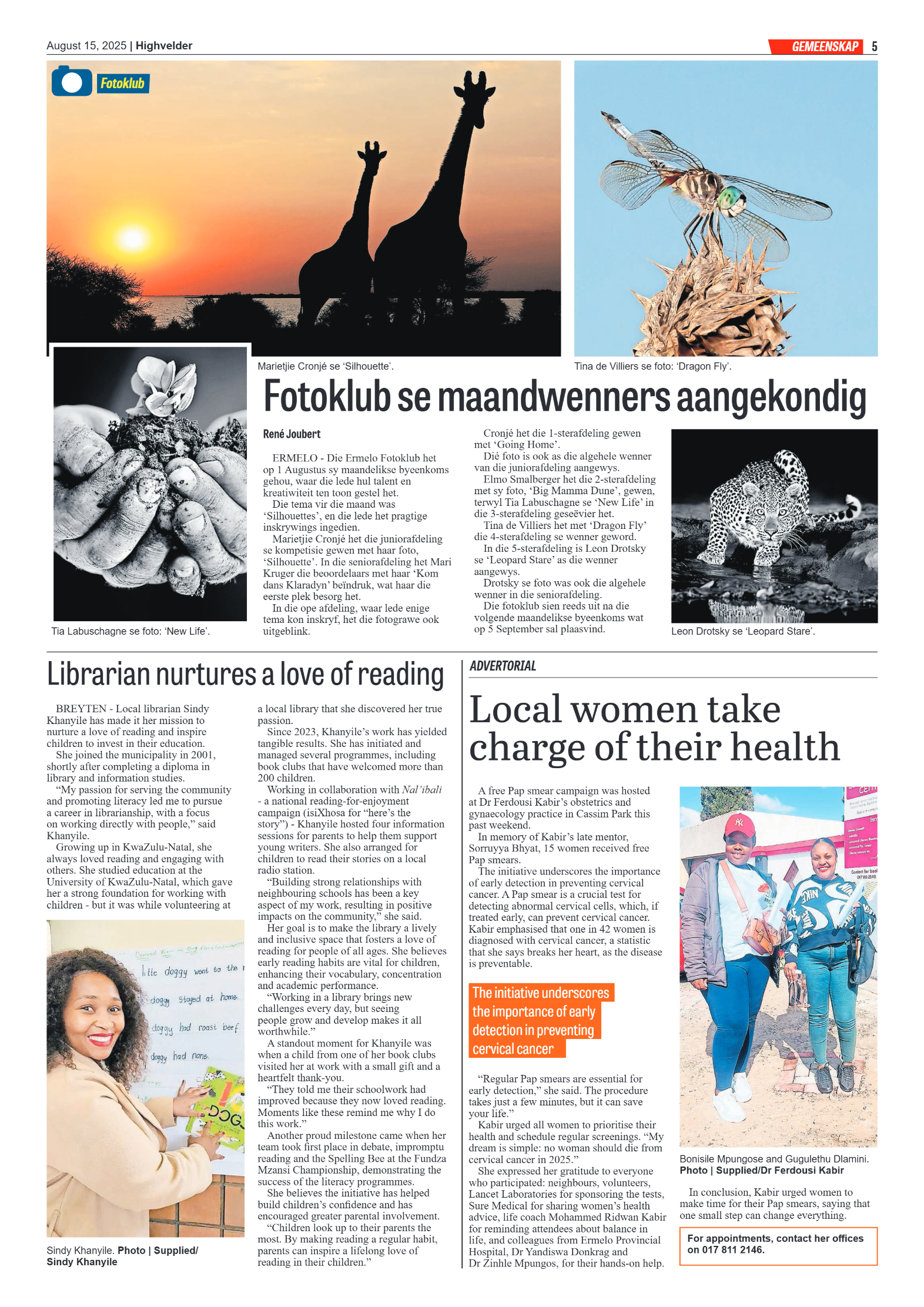 Highvelder Newspaper 15 August 2025 page 5