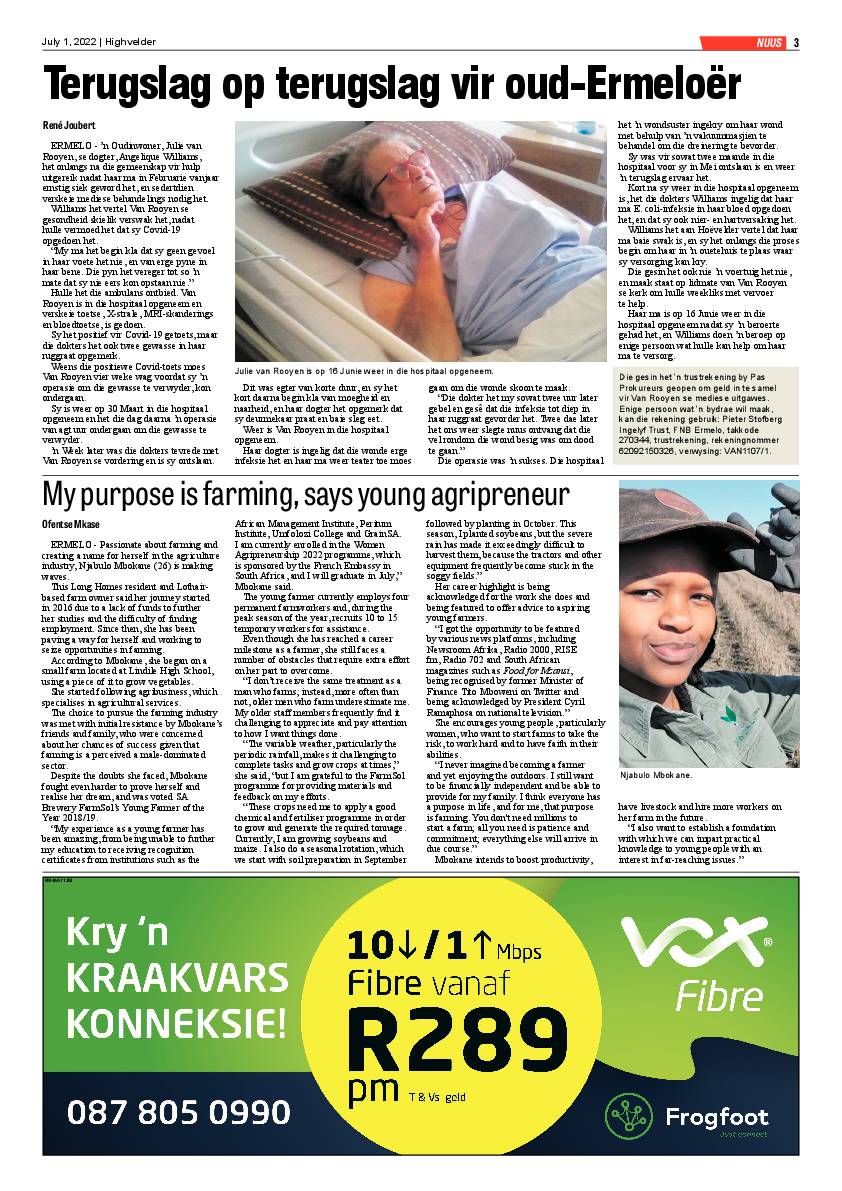 Highvelder Newspaper 1 July 2022 page 3