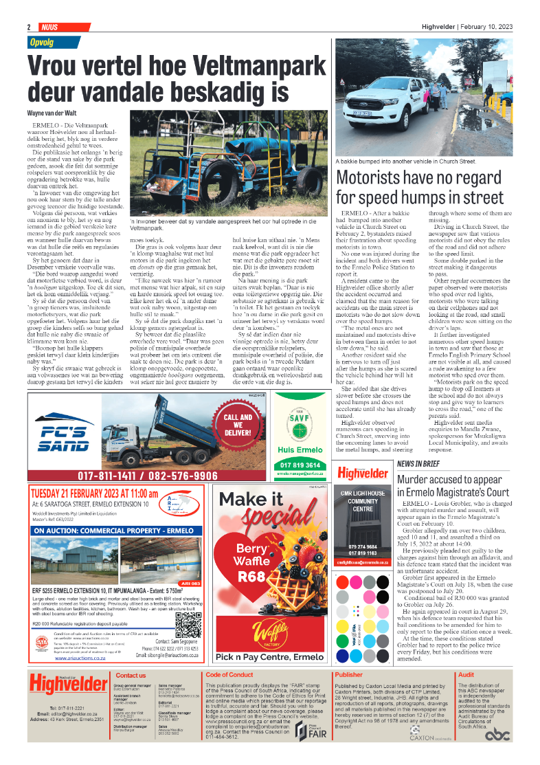Highvelder Newspaper 10 February 2023 page 2