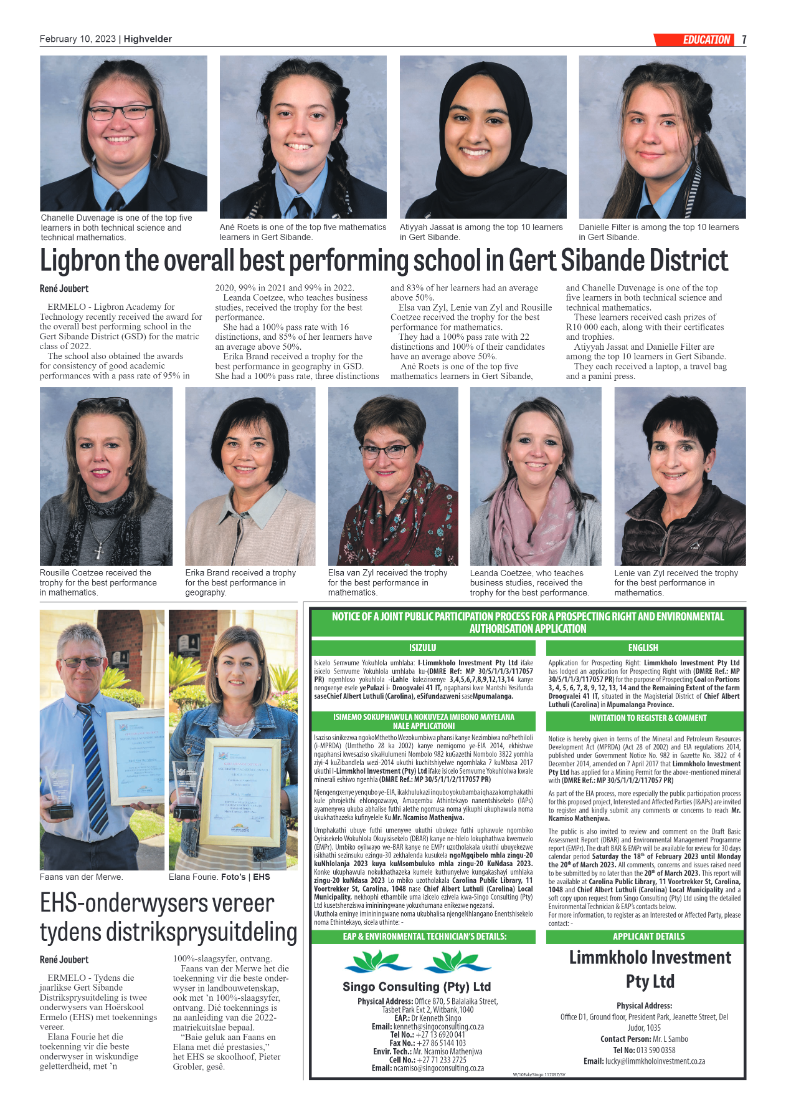 Highvelder Newspaper 10 February 2023 page 7