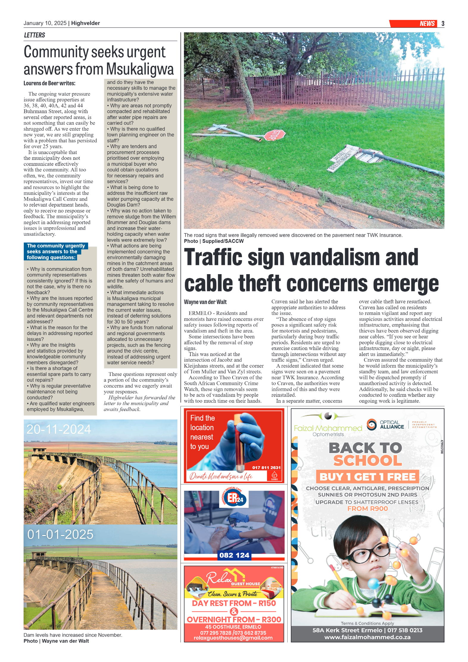 Highvelder Newspaper 10 January 2025 page 3