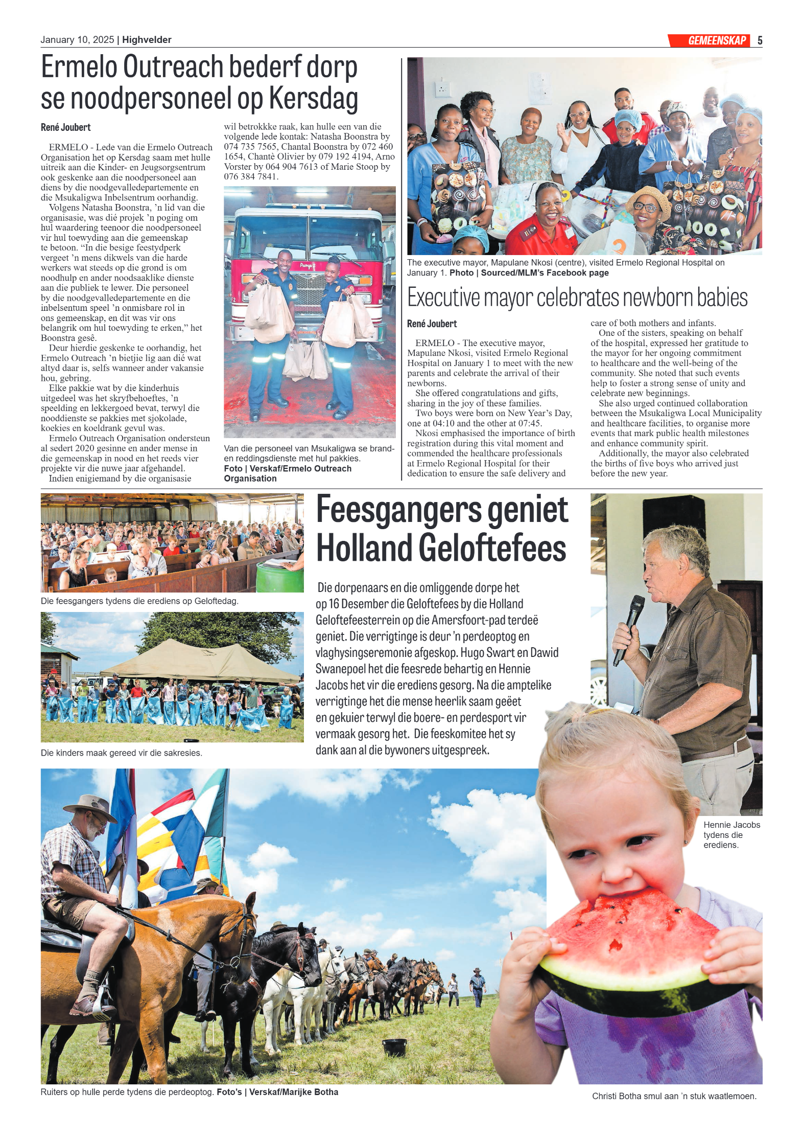 Highvelder Newspaper 10 January 2025 page 5