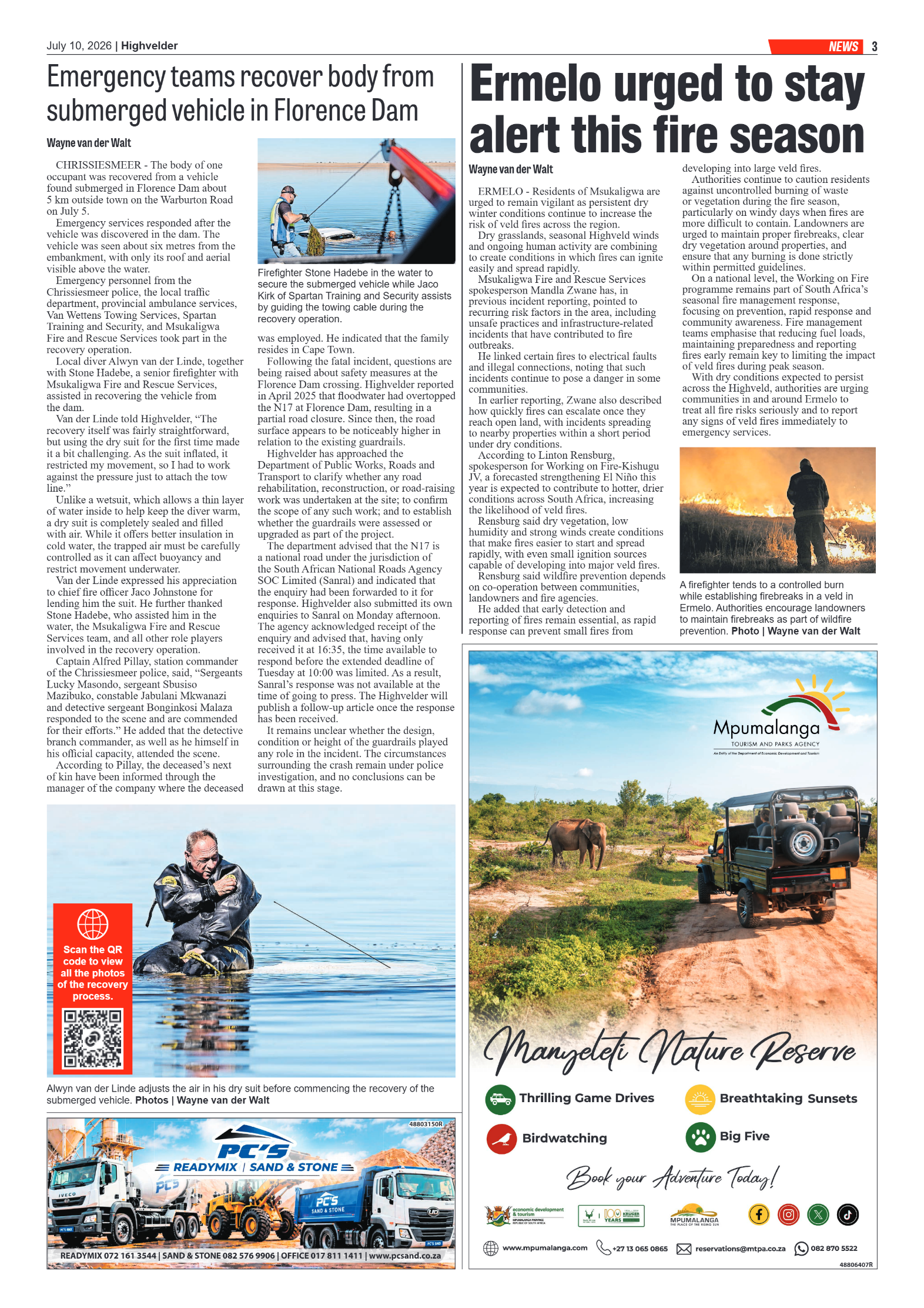 Highvelder Newspaper 10 July 2026 page 3