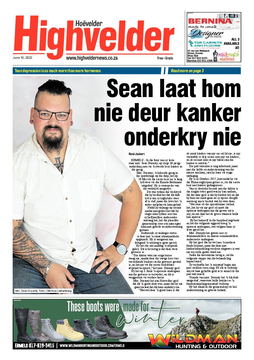 Highvelder Newspaper 10 June 2022 page 1