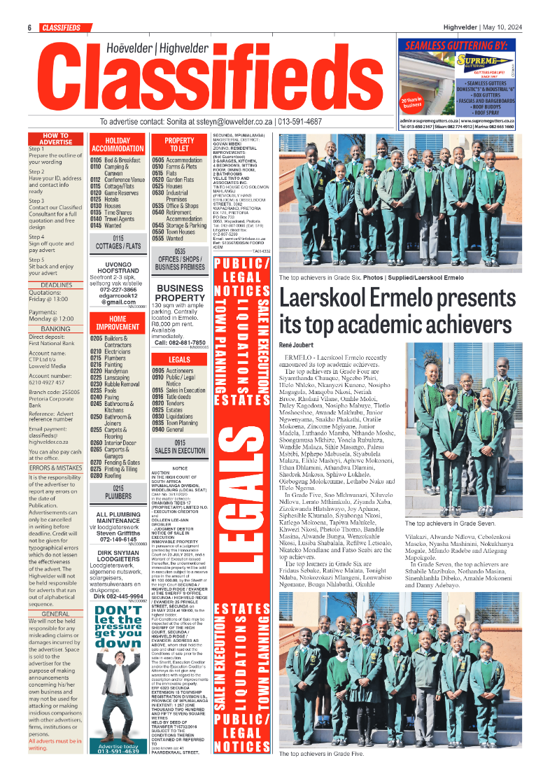 Highvelder Newspaper 10 May 2024 page 6