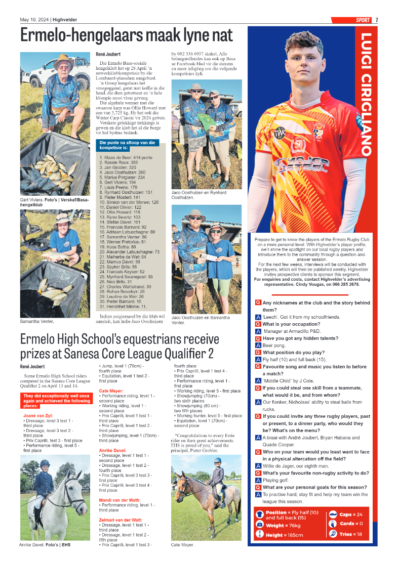 Highvelder Newspaper 10 May 2024 page 7