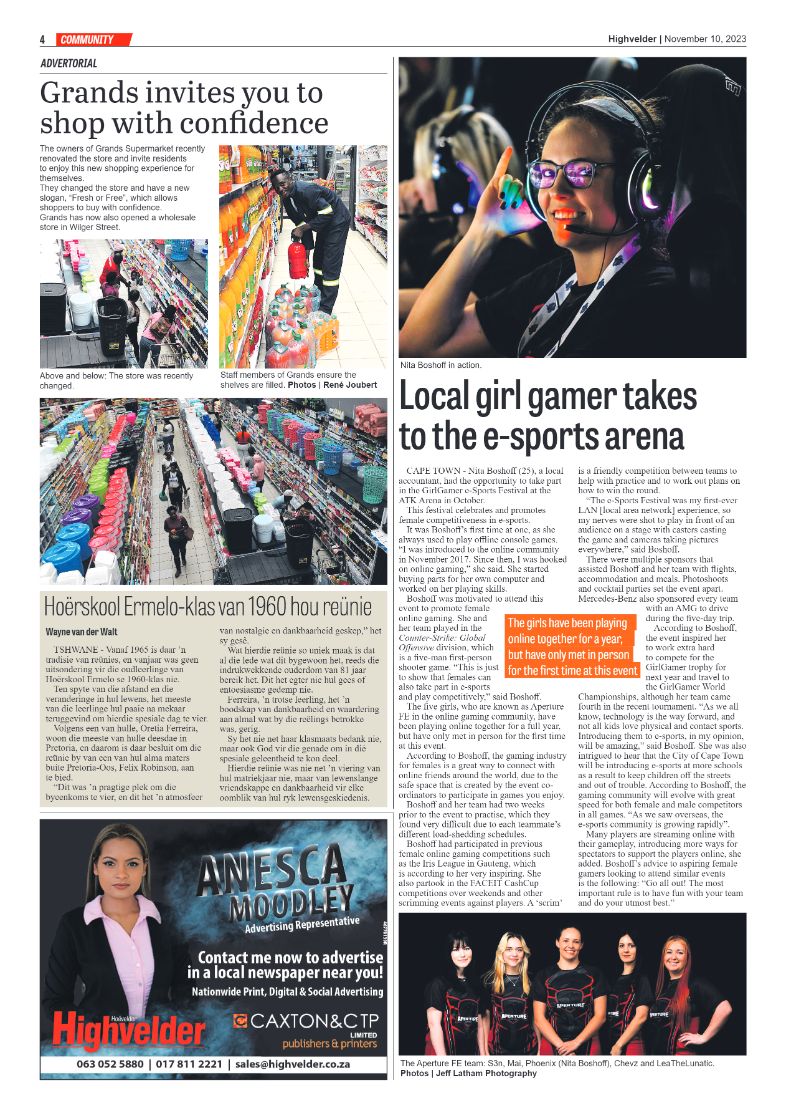Highvelder Newspaper 10 November 2023 page 4
