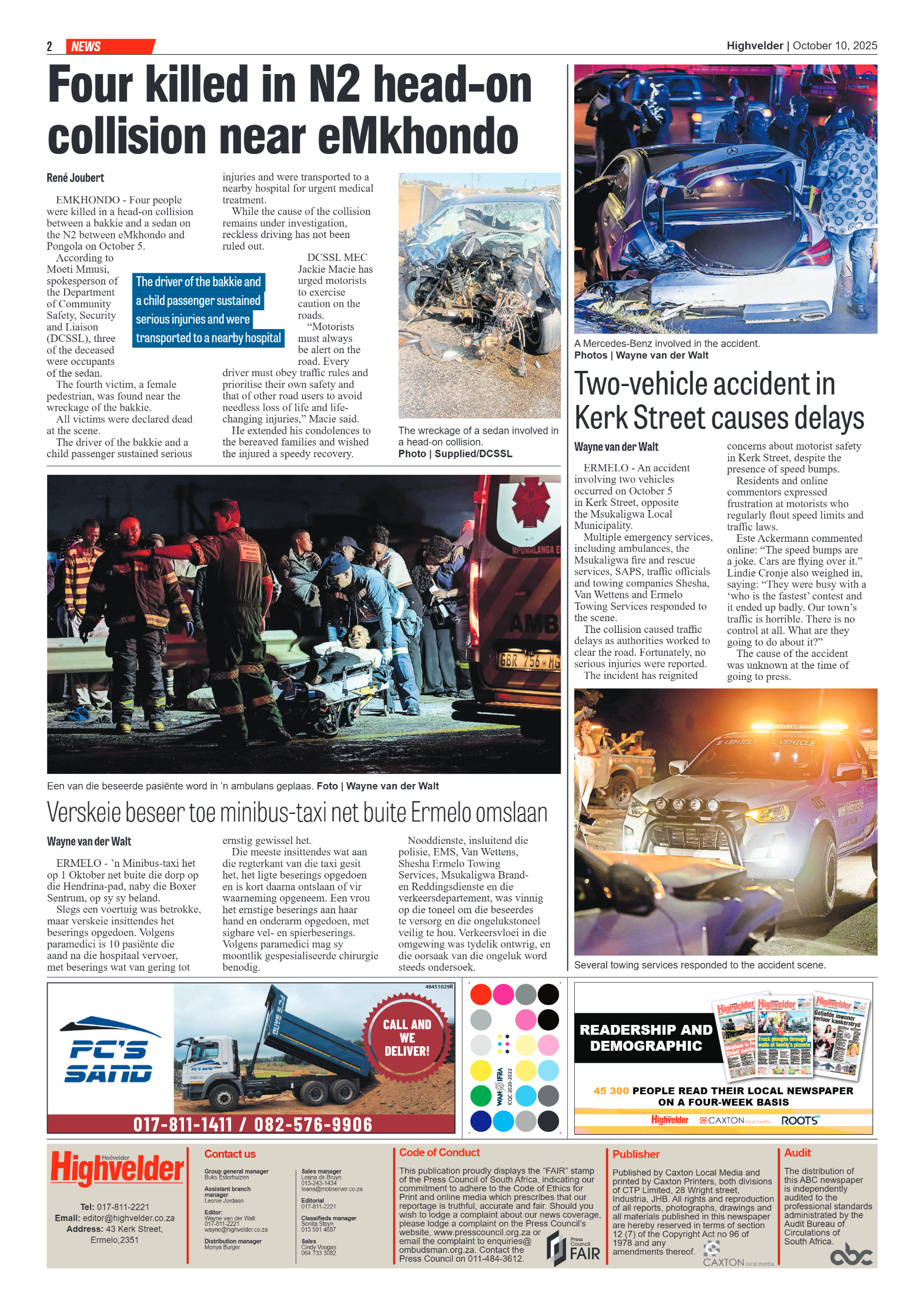 Highvelder Newspaper 10 October 2025 page 2
