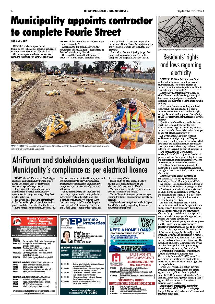 Highvelder Newspaper 10 September 2021 page 4