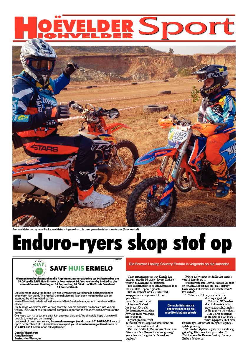 Highvelder Newspaper 10 September 2021 page 8
