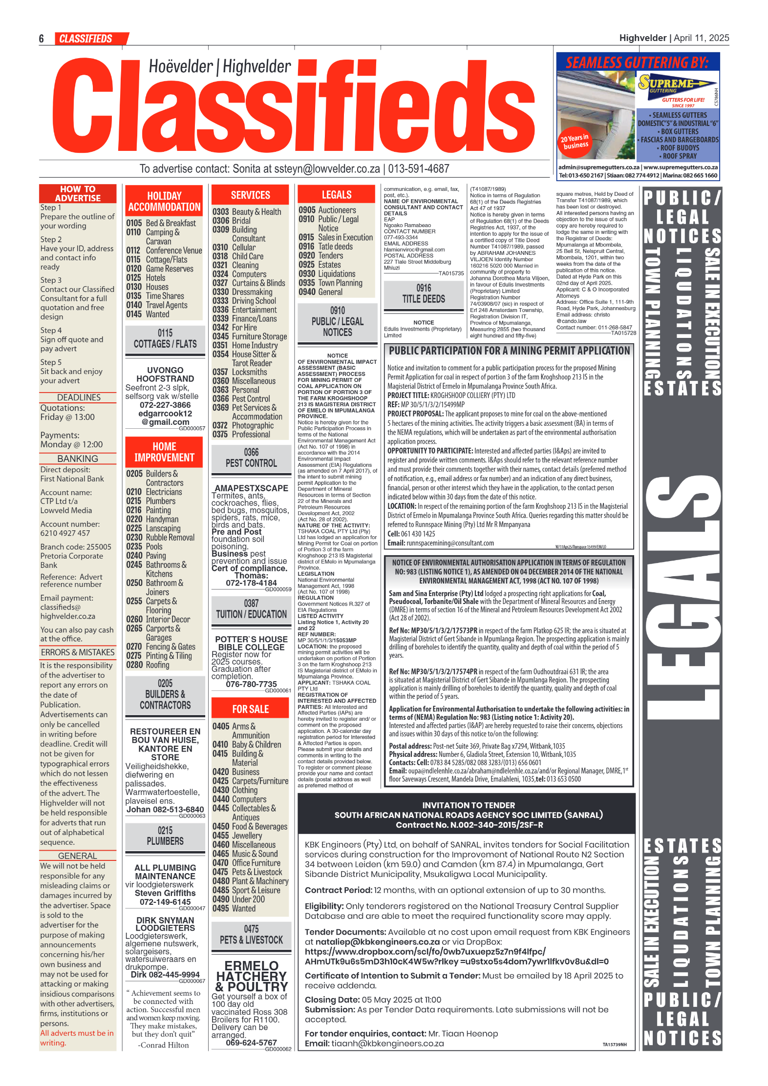 Highvelder Newspaper 11 April 2025 page 6