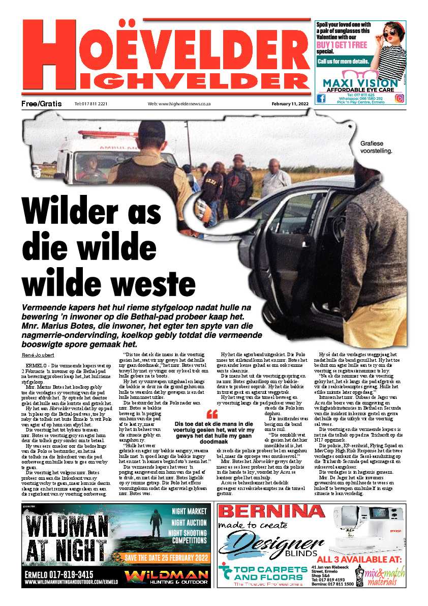Highvelder Newspaper 11 February 2022 page 1