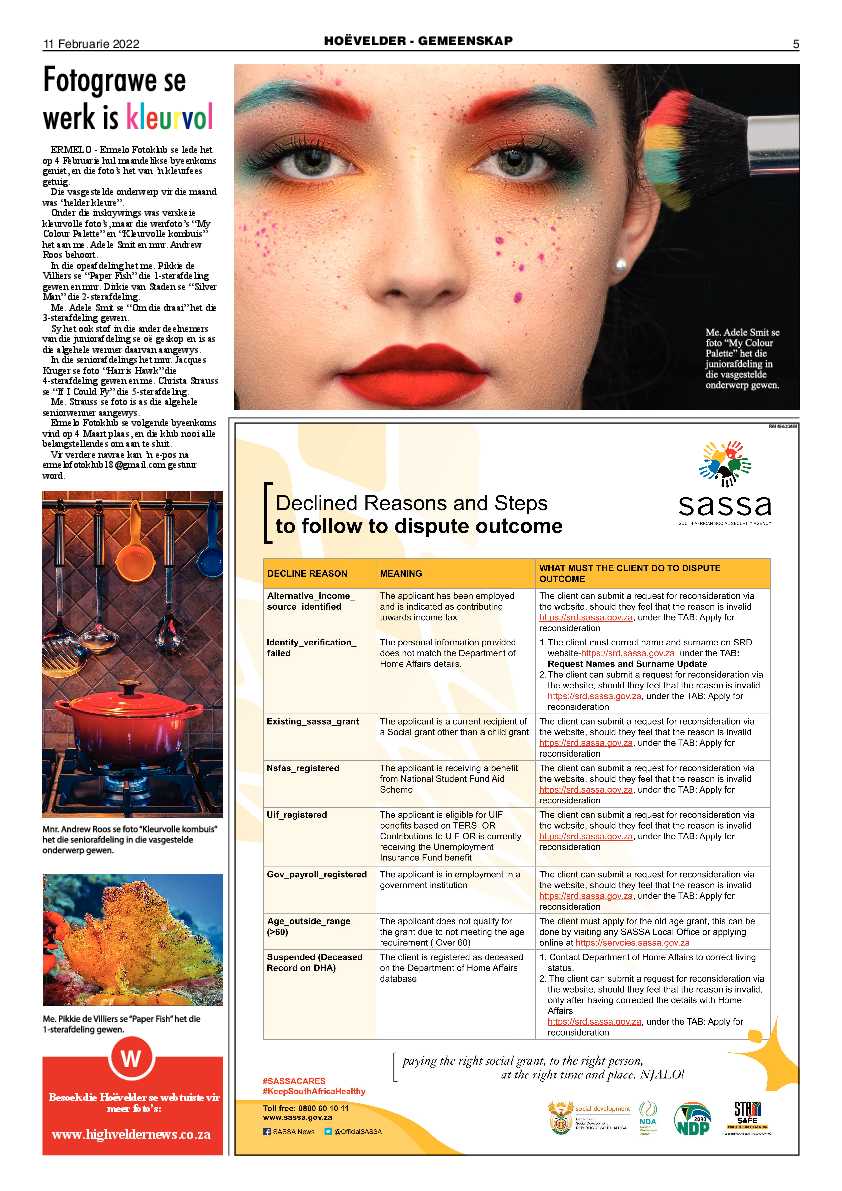 Highvelder Newspaper 11 February 2022 page 5