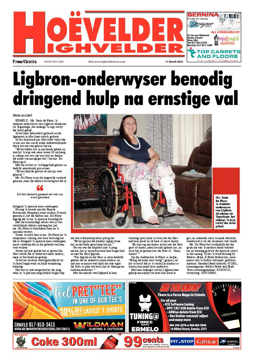 Highvelder Newspaper 11 March 2022 page 1