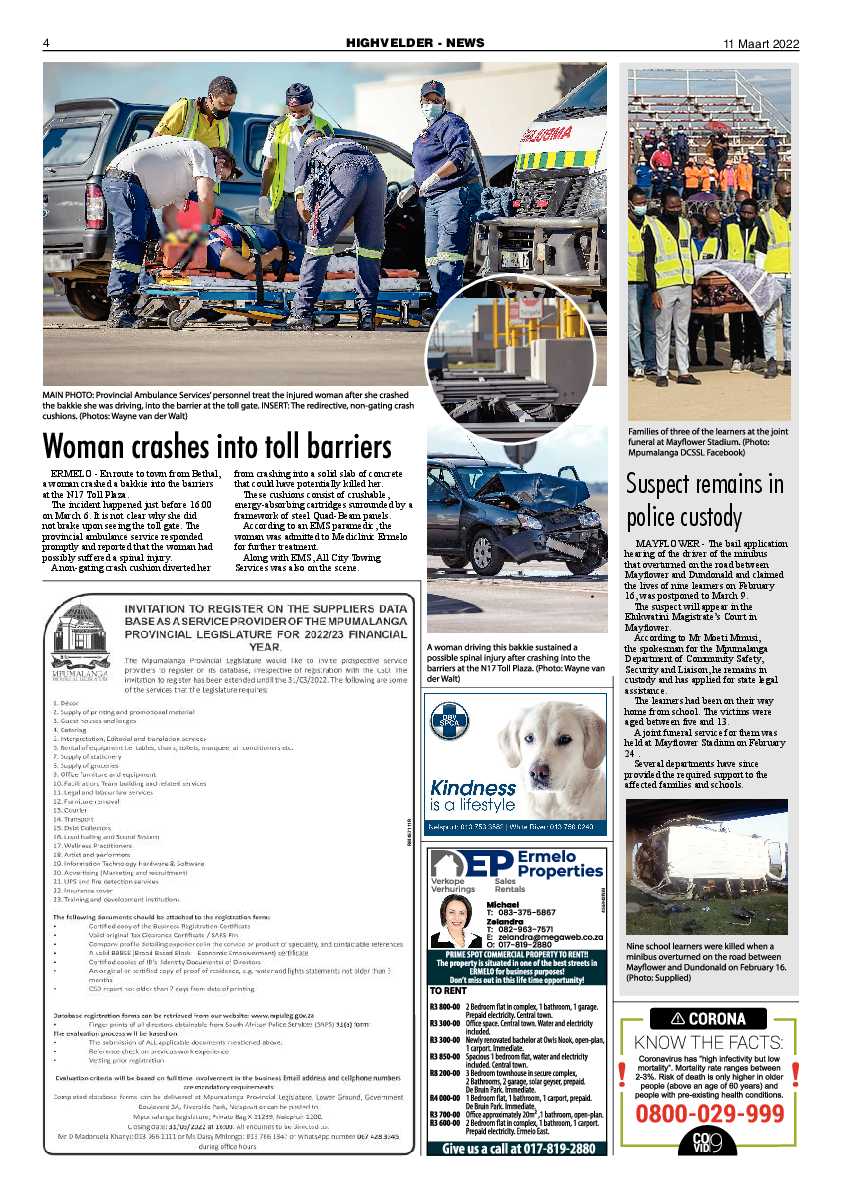 Highvelder Newspaper 11 March 2022 page 4