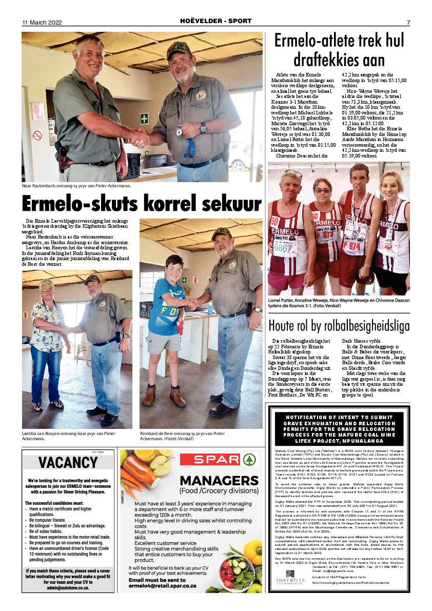 Highvelder Newspaper 11 March 2022 page 7