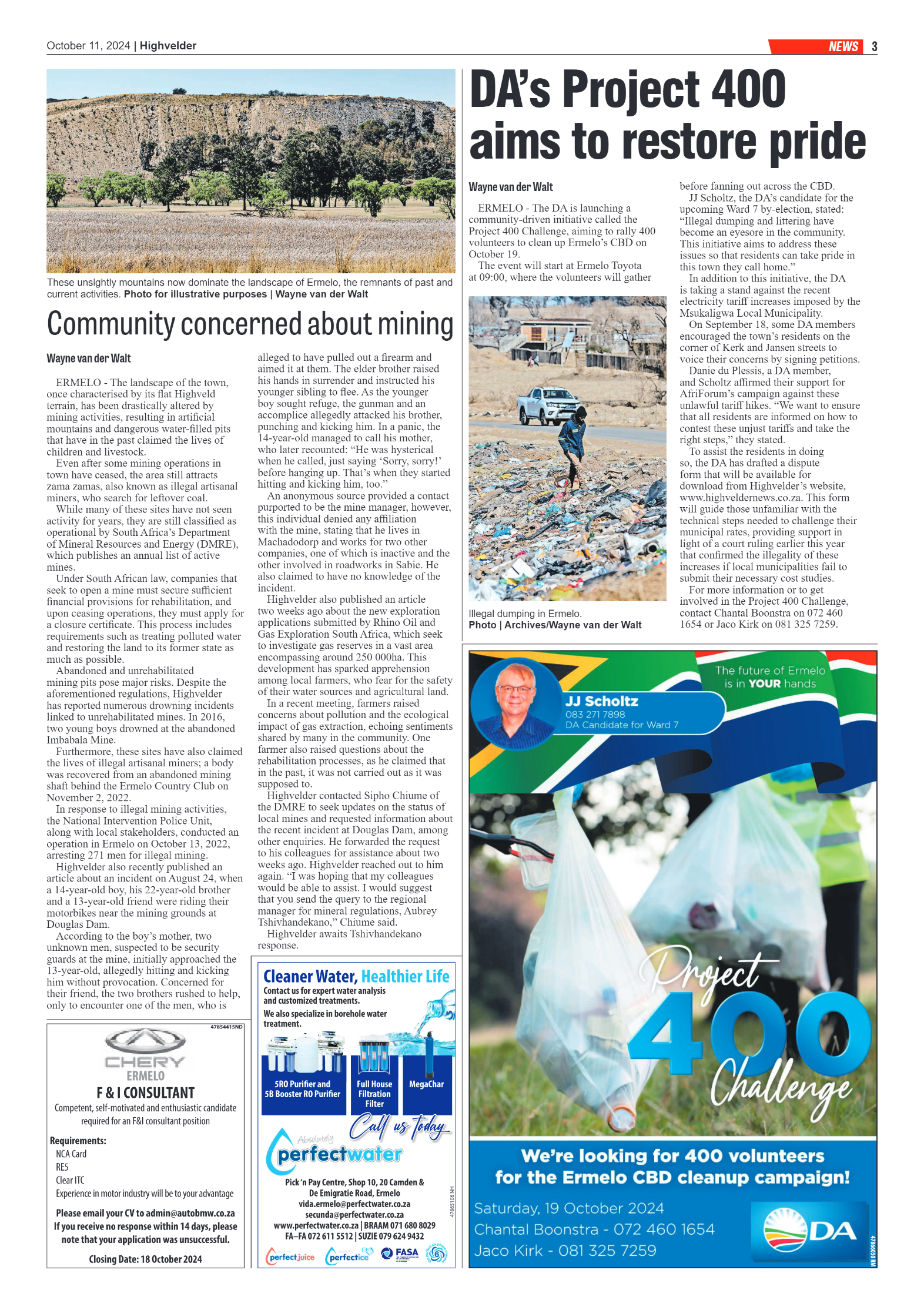 Highvelder Newspaper 11 October 2024 page 3