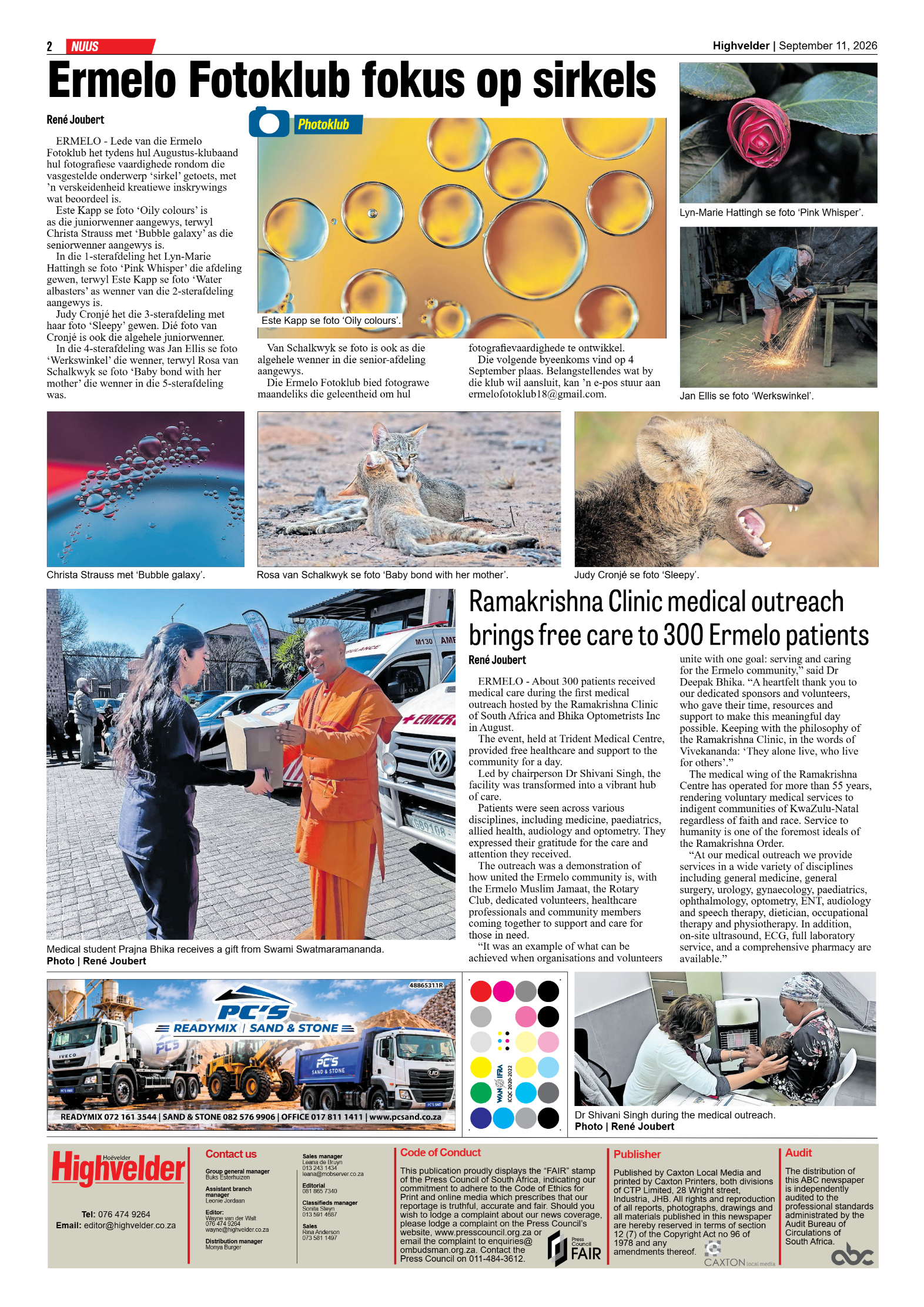 Highvelder Newspaper 11 September 2026 page 2