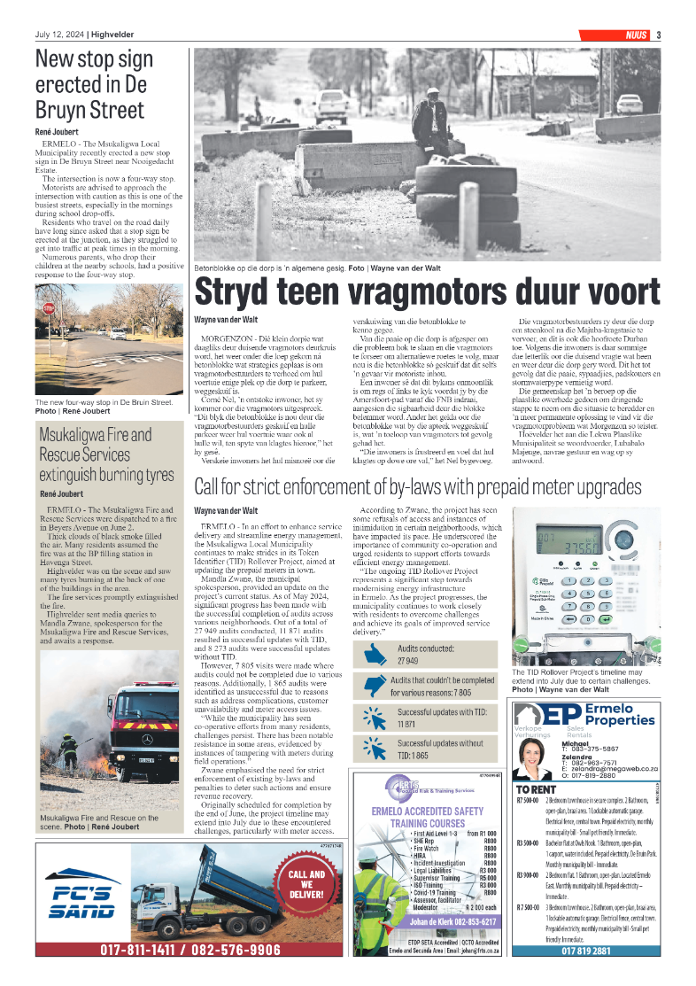 Highvelder Newspaper 12 July 2024 page 3