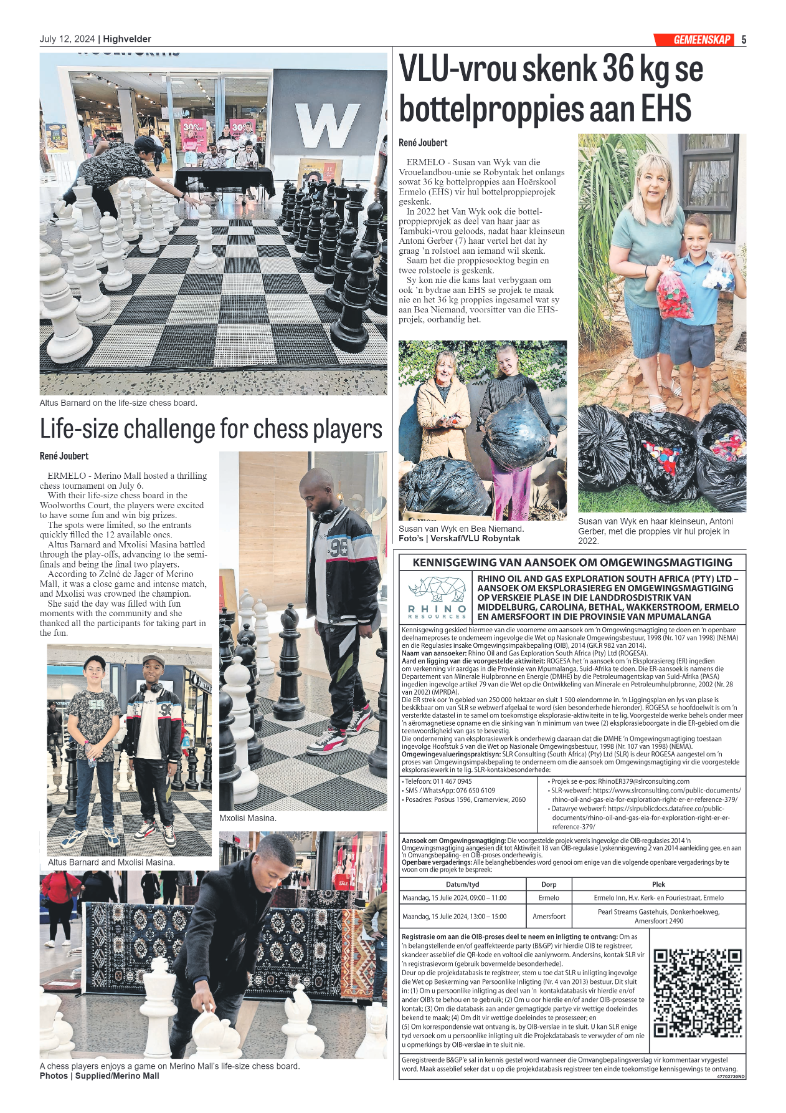 Highvelder Newspaper 12 July 2024 page 5