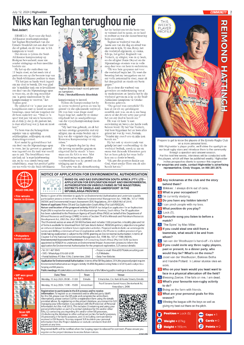 Highvelder Newspaper 12 July 2024 page 7