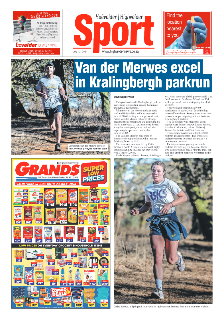 Highvelder Newspaper 12 July 2024 page 8