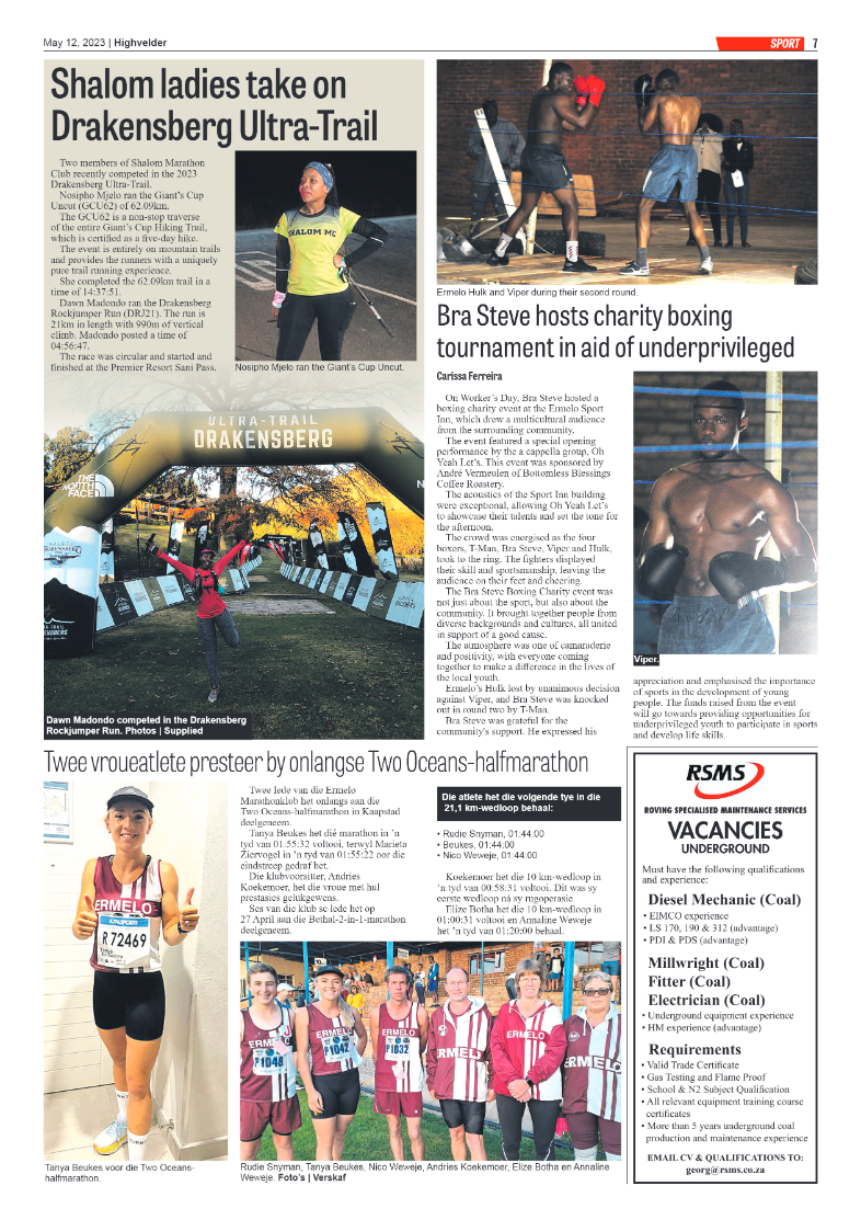 Highvelder Newspaper 12 May 2023 page 7
