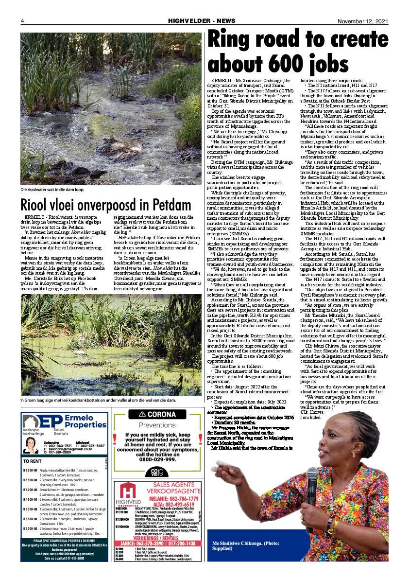 Highvelder Newspaper 12 November 2021 page 4