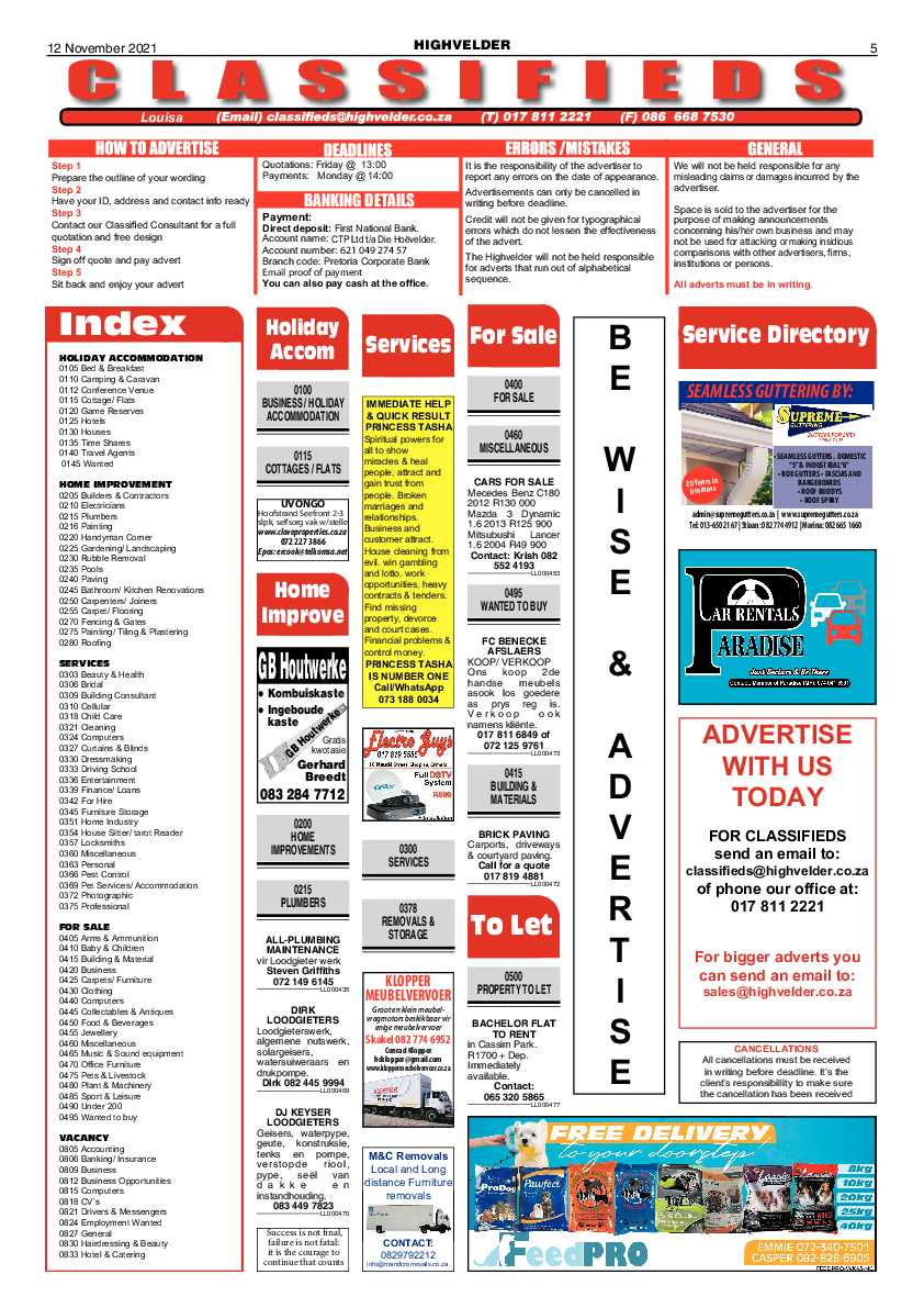 Highvelder Newspaper 12 November 2021 page 5