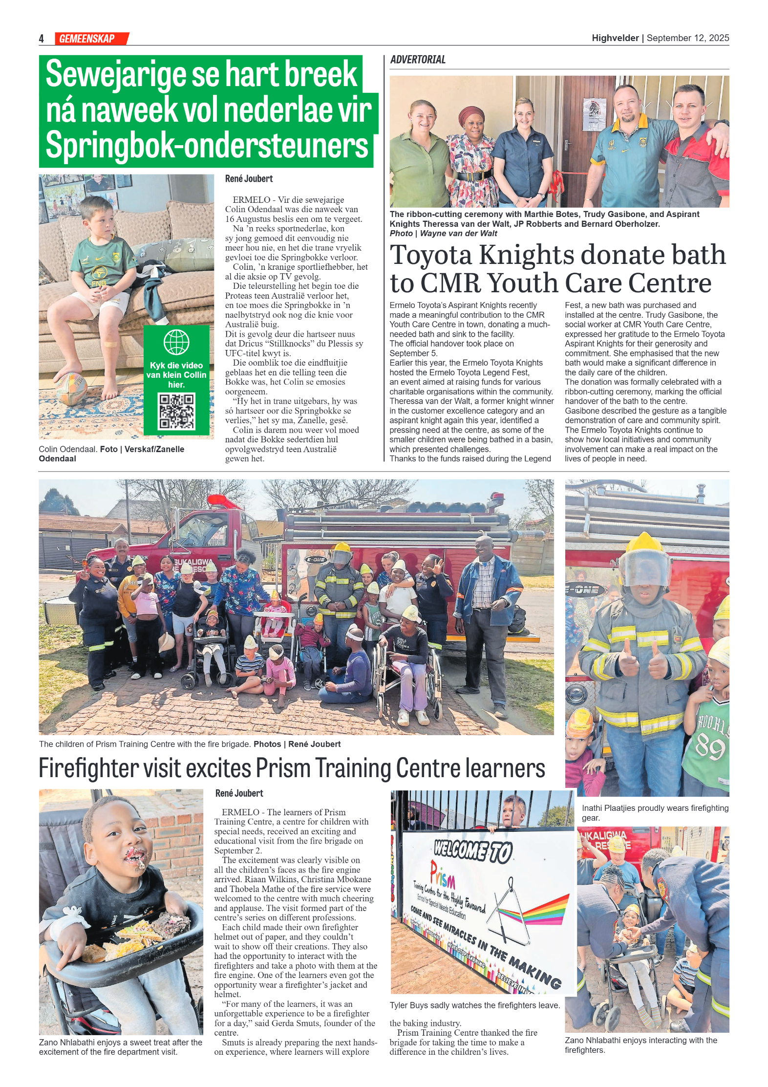 Highvelder Newspaper 12 September 2025 page 4