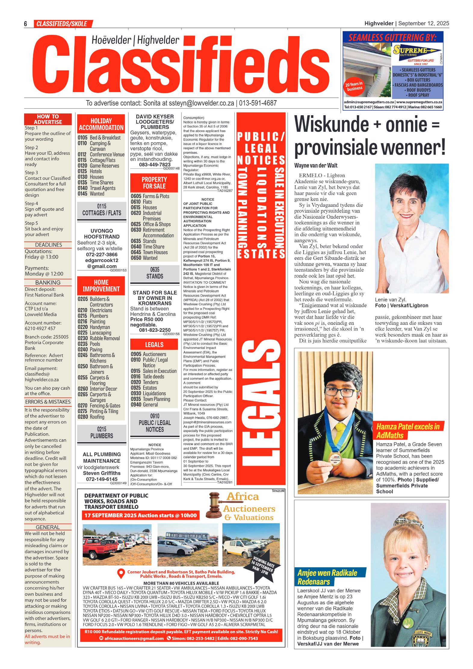 Highvelder Newspaper 12 September 2025 page 6