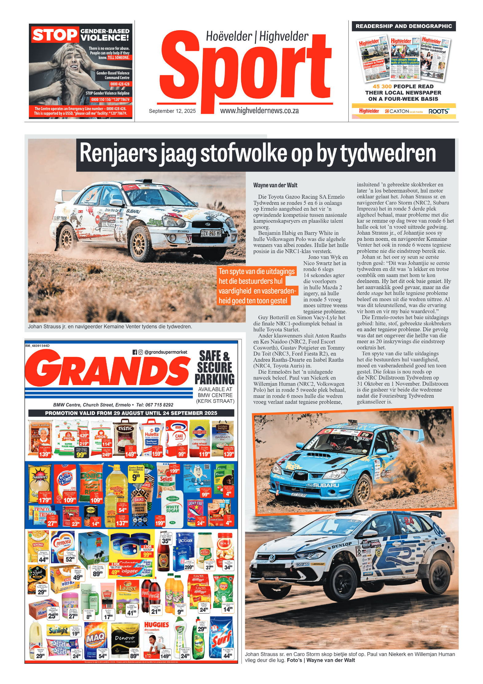 Highvelder Newspaper 12 September 2025 page 8