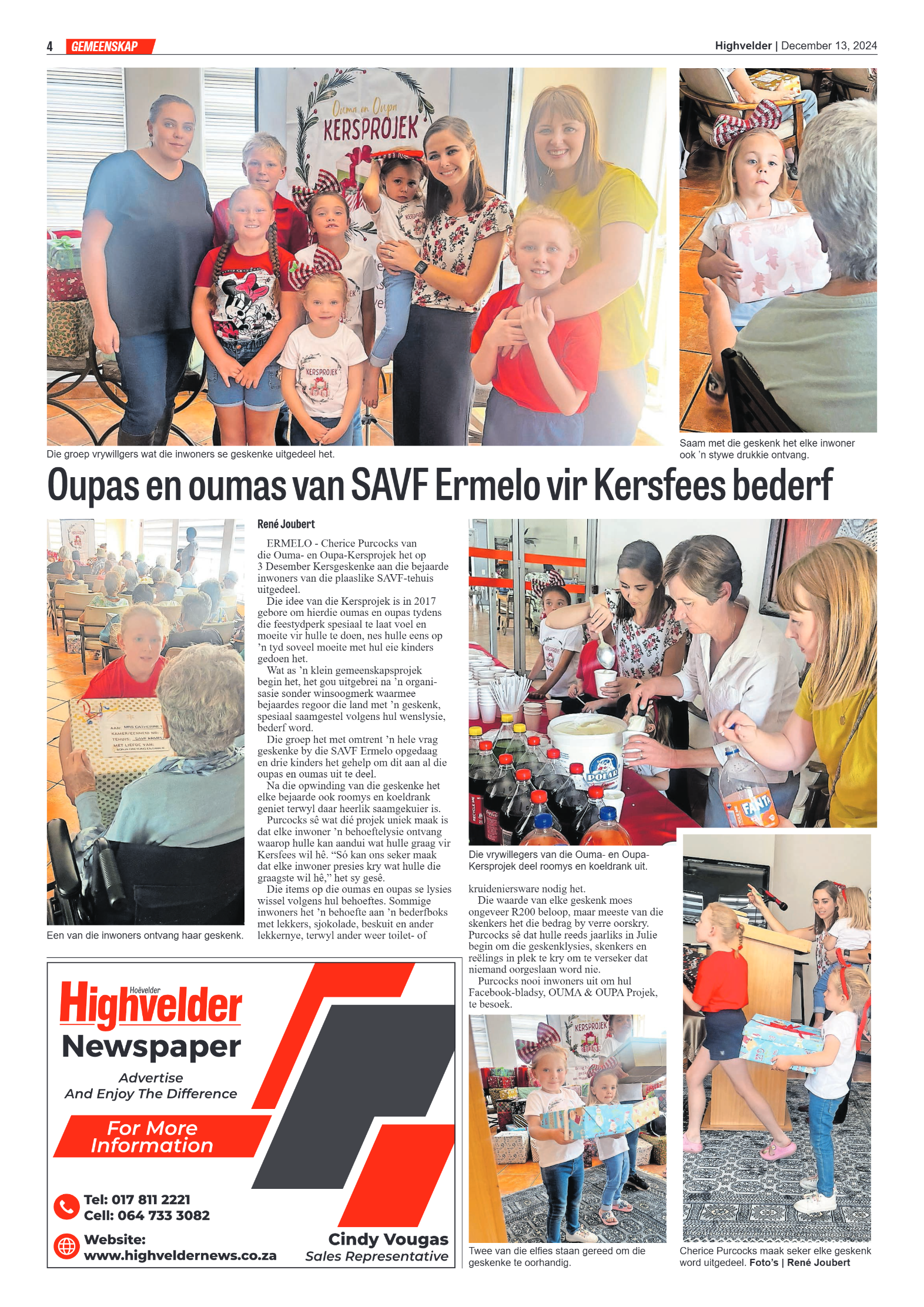 Highvelder Newspaper 13 December 2024 page 4