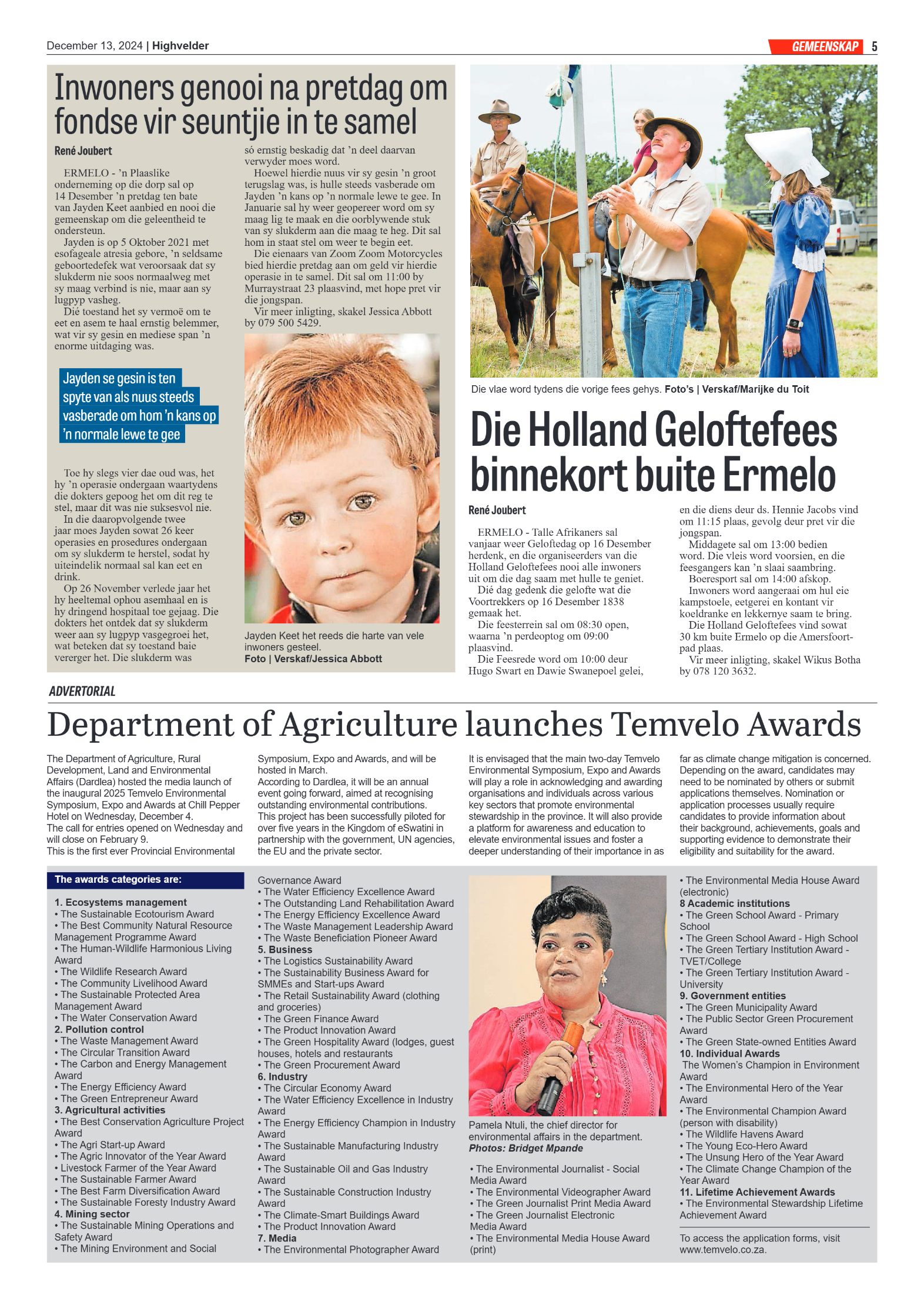Highvelder Newspaper 13 December 2024 page 5