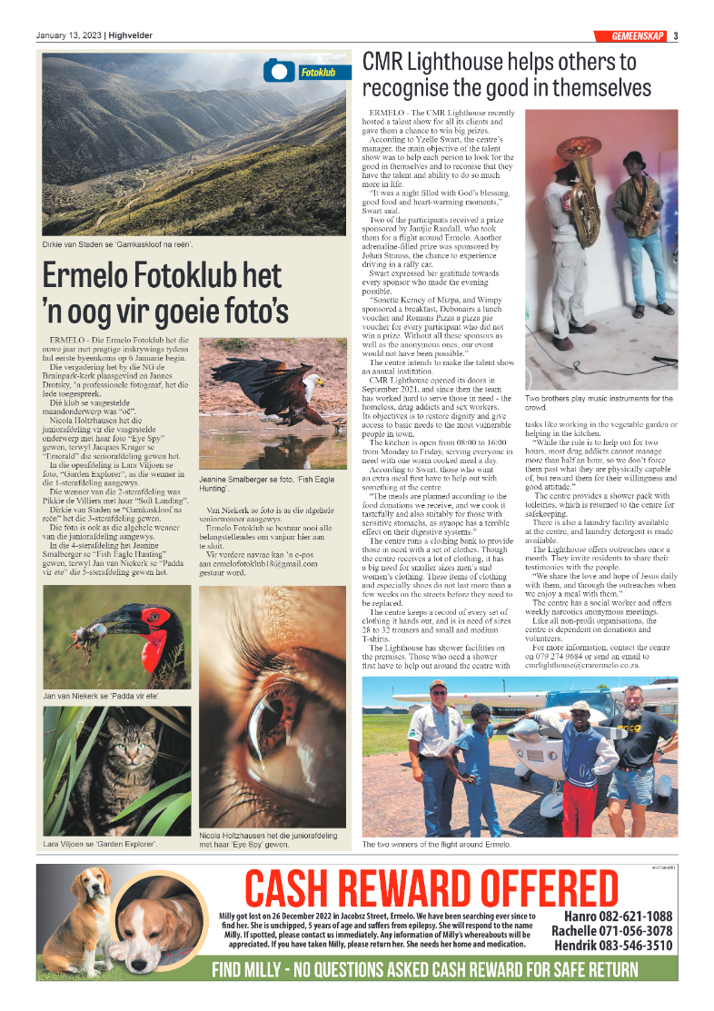 Highvelder Newspaper 13 January 2023 page 3
