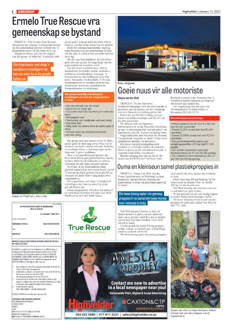 Highvelder Newspaper 13 January 2023 page 4
