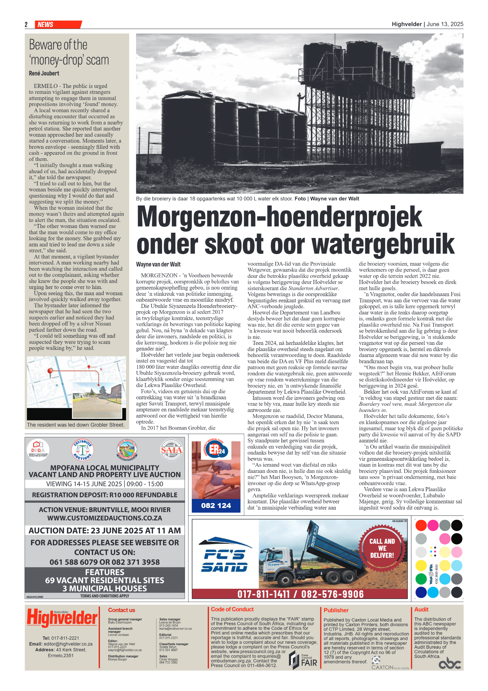 Highvelder Newspaper 13 June 2025 page 2