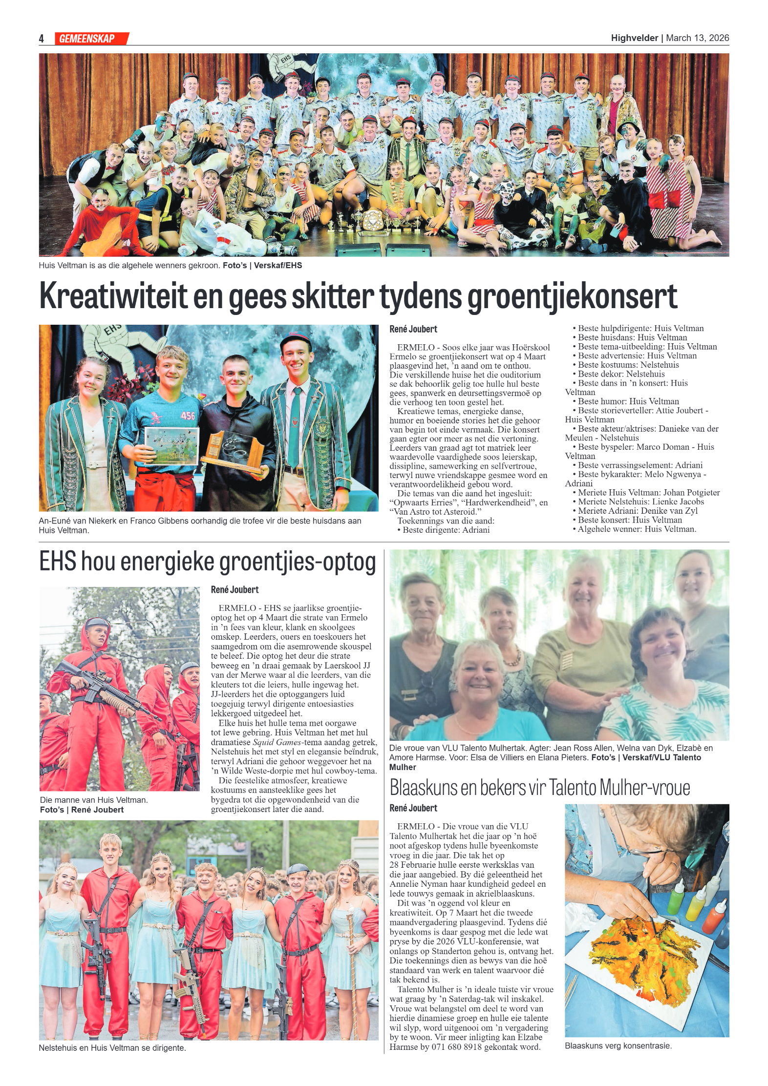 Highvelder Newspaper 13 March 2026 page 4