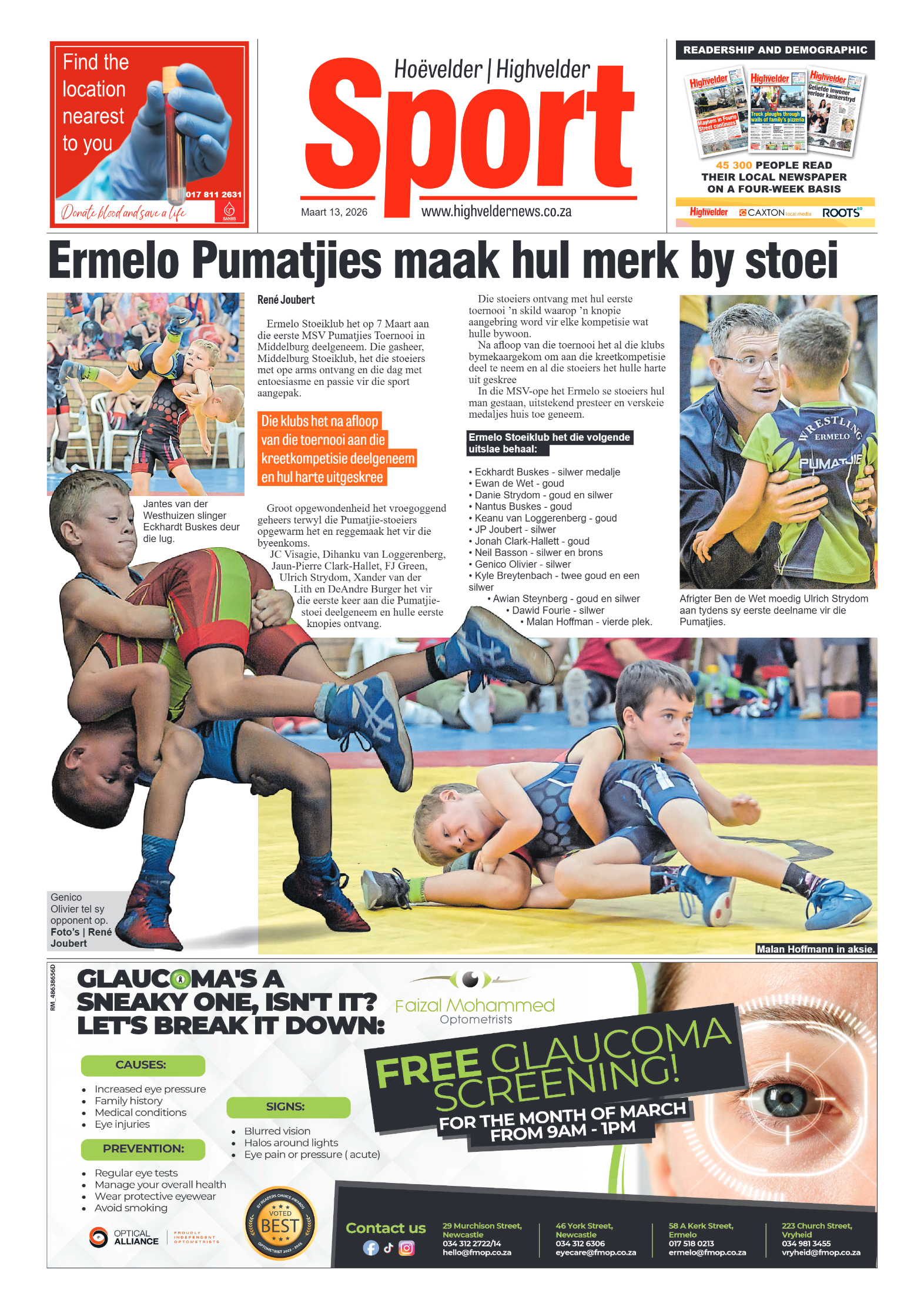 Highvelder Newspaper 13 March 2026 page 8