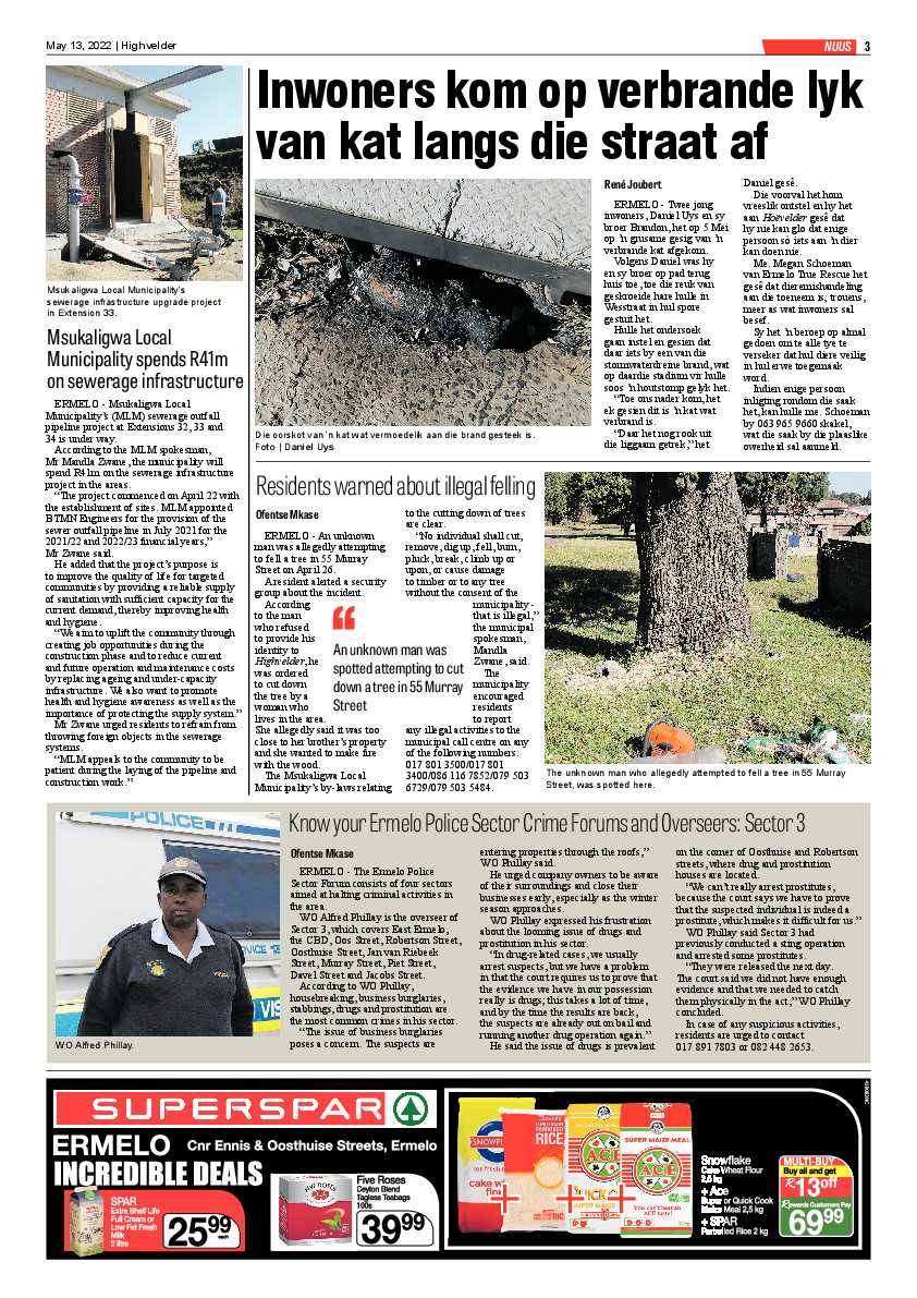 Highvelder Newspaper 13 May 2022 page 3