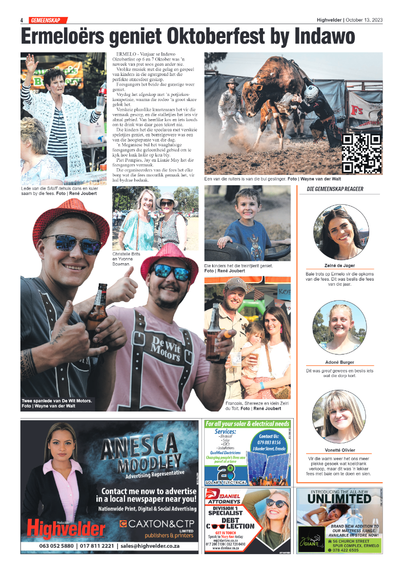 Highvelder Newspaper 13 October 2023 page 4